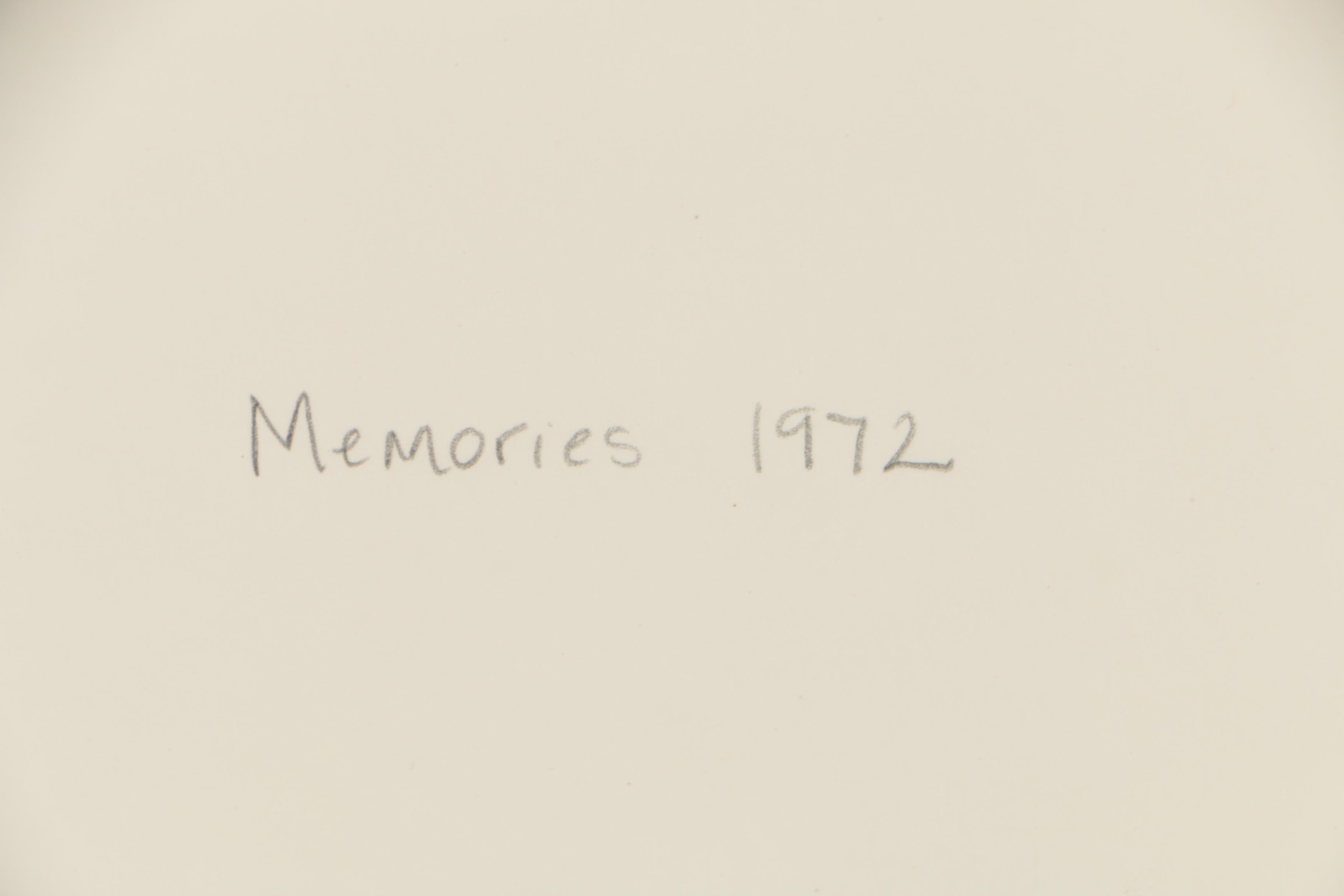 Carl Zimmerman 1972 Watercolor Painting "Memories"