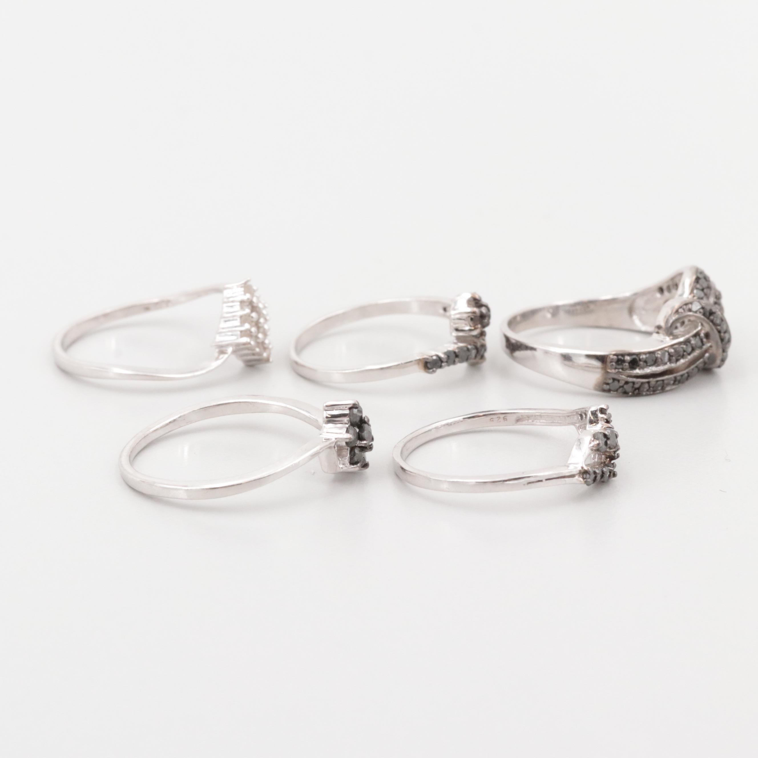 Sterling Silver Diamond Rings