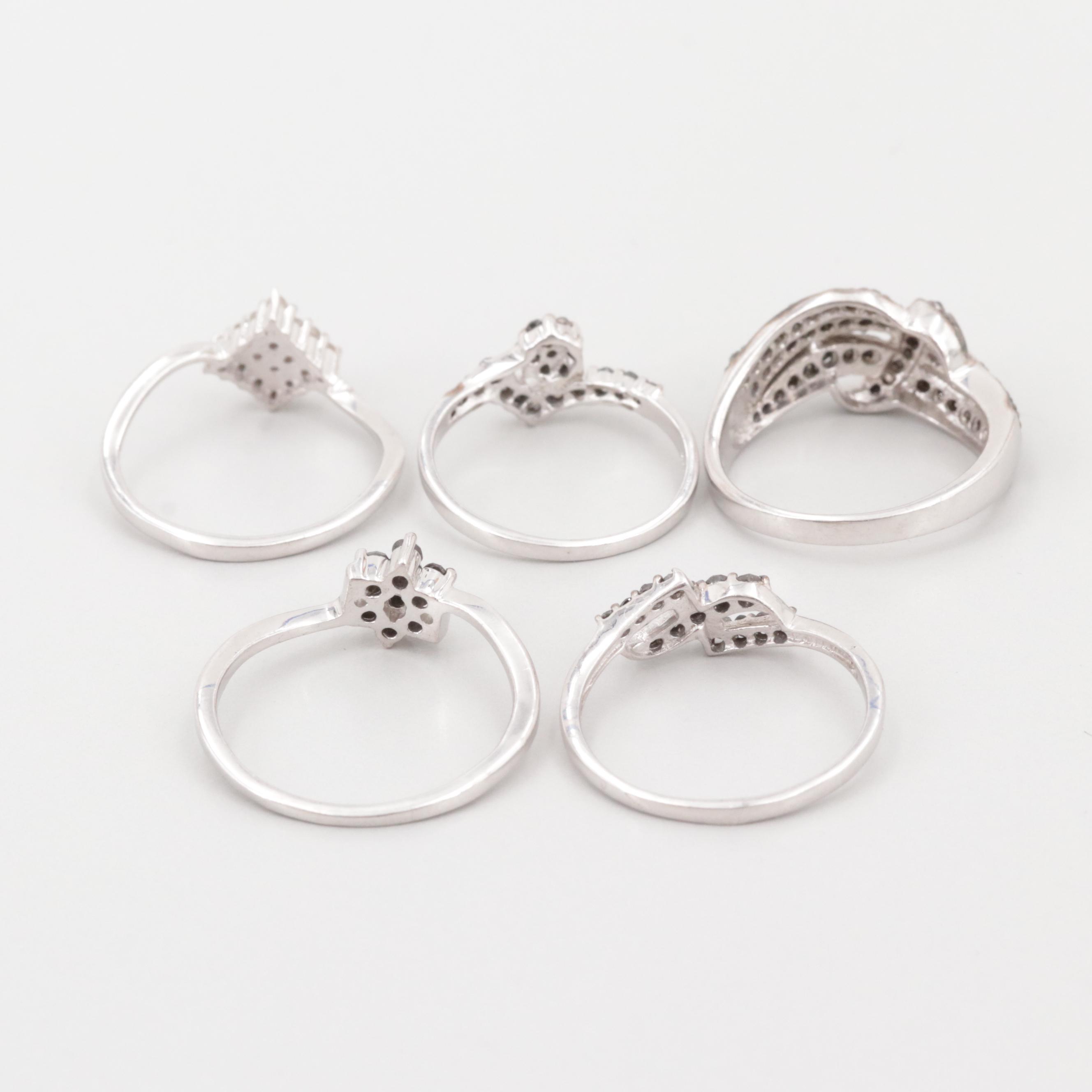 Sterling Silver Diamond Rings