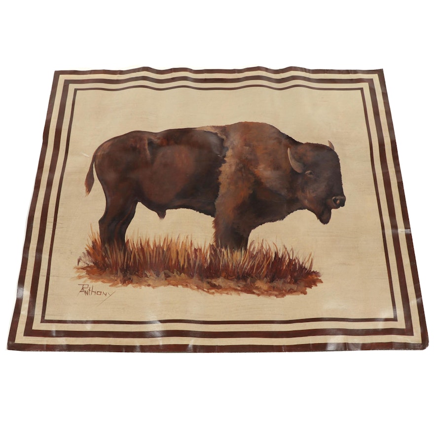 Rebecca Anthony Oil Painting of Bison