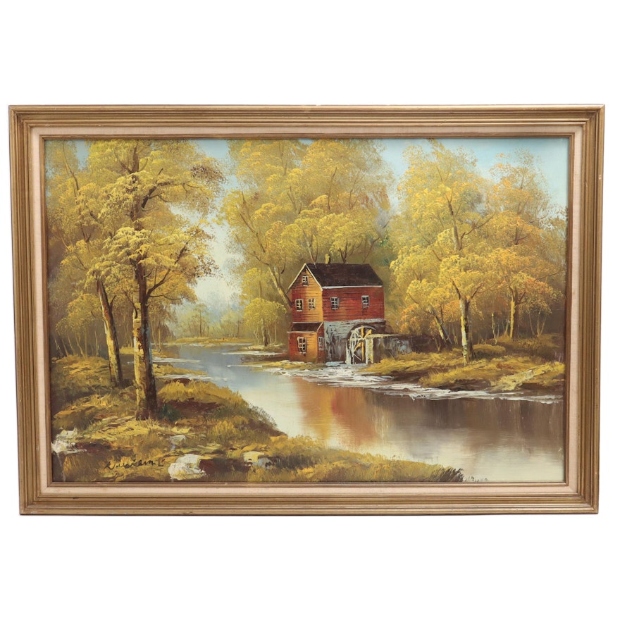 Mid 20th Century Landscape Oil Painting