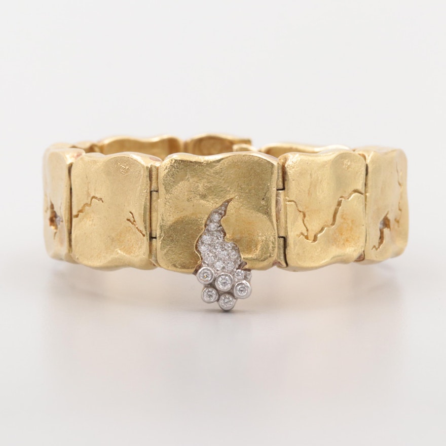 Seidengang "Odyssey" Collection 18K Yellow Gold and Platinum Diamond Bracelet