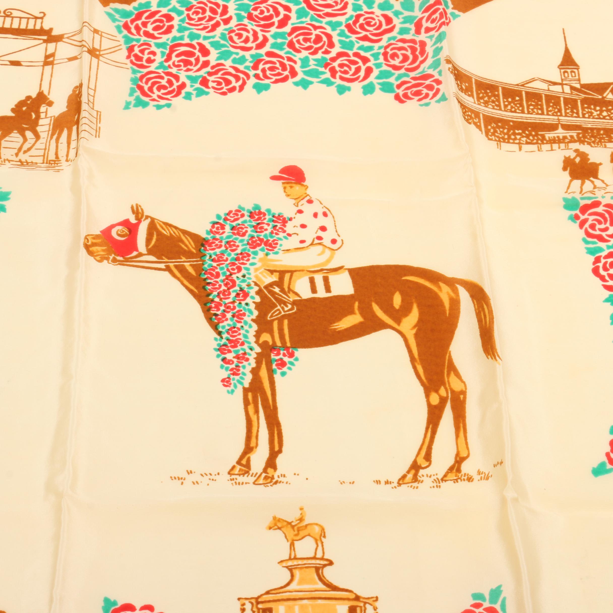 Churchill Downs Derby Day 1936 Silk Scarf in Original Box