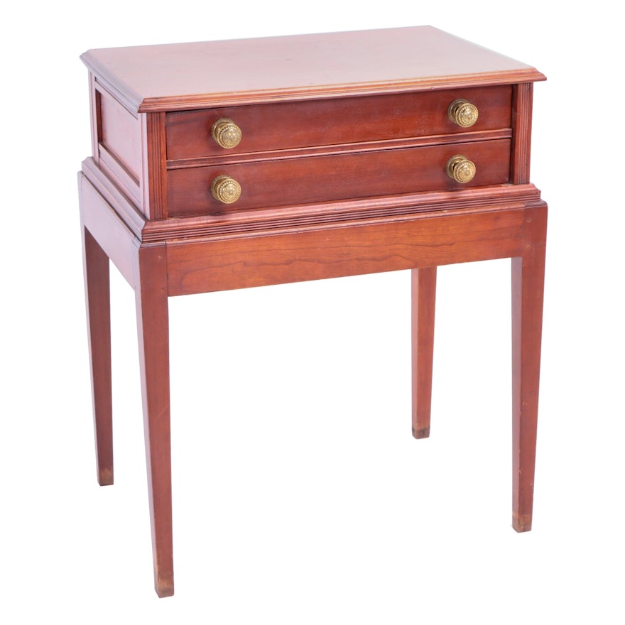 Federal Style Cherrywood Chest-on-Stand, 20th Century