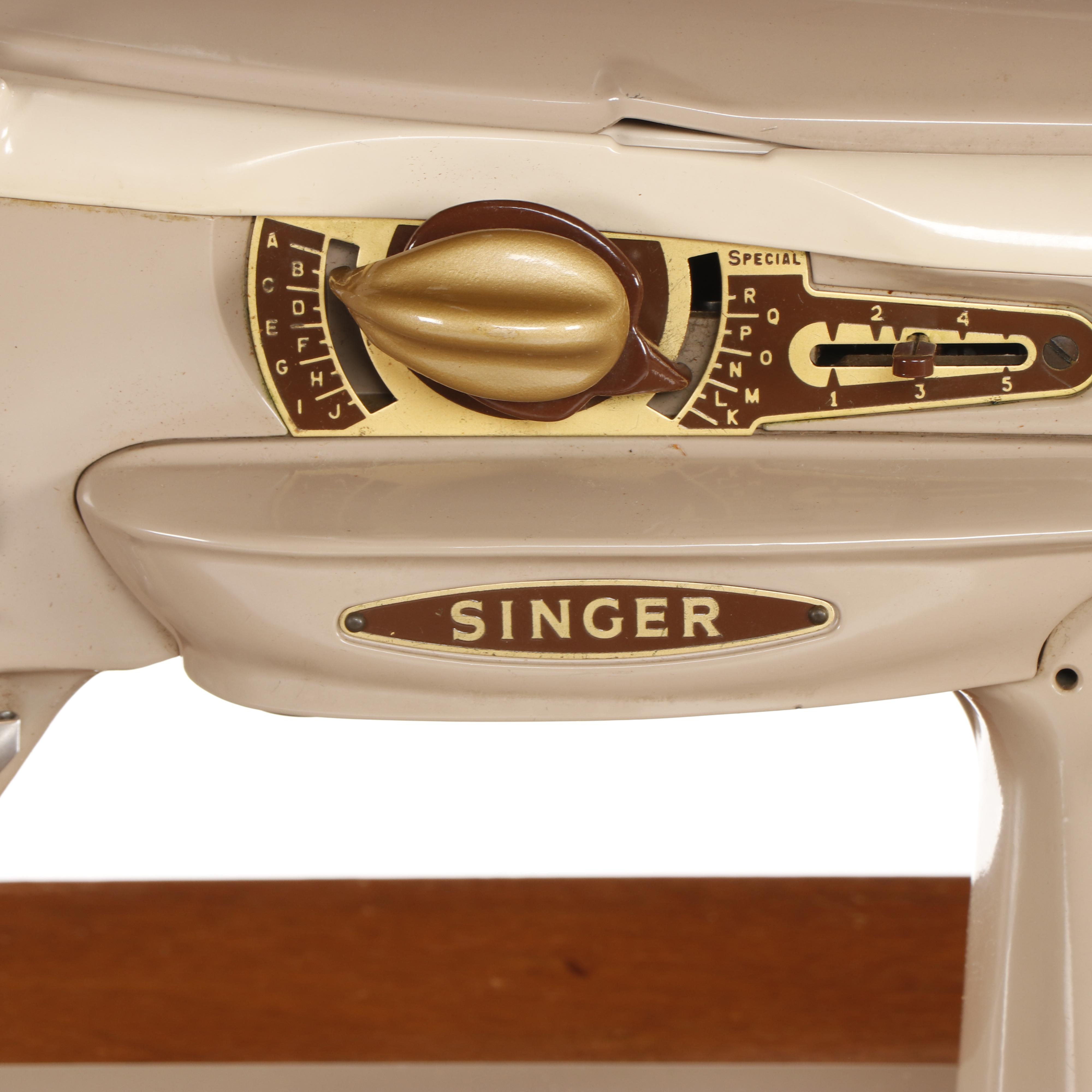 Mid Century Modern Singer 500A Sewing Machine in Table