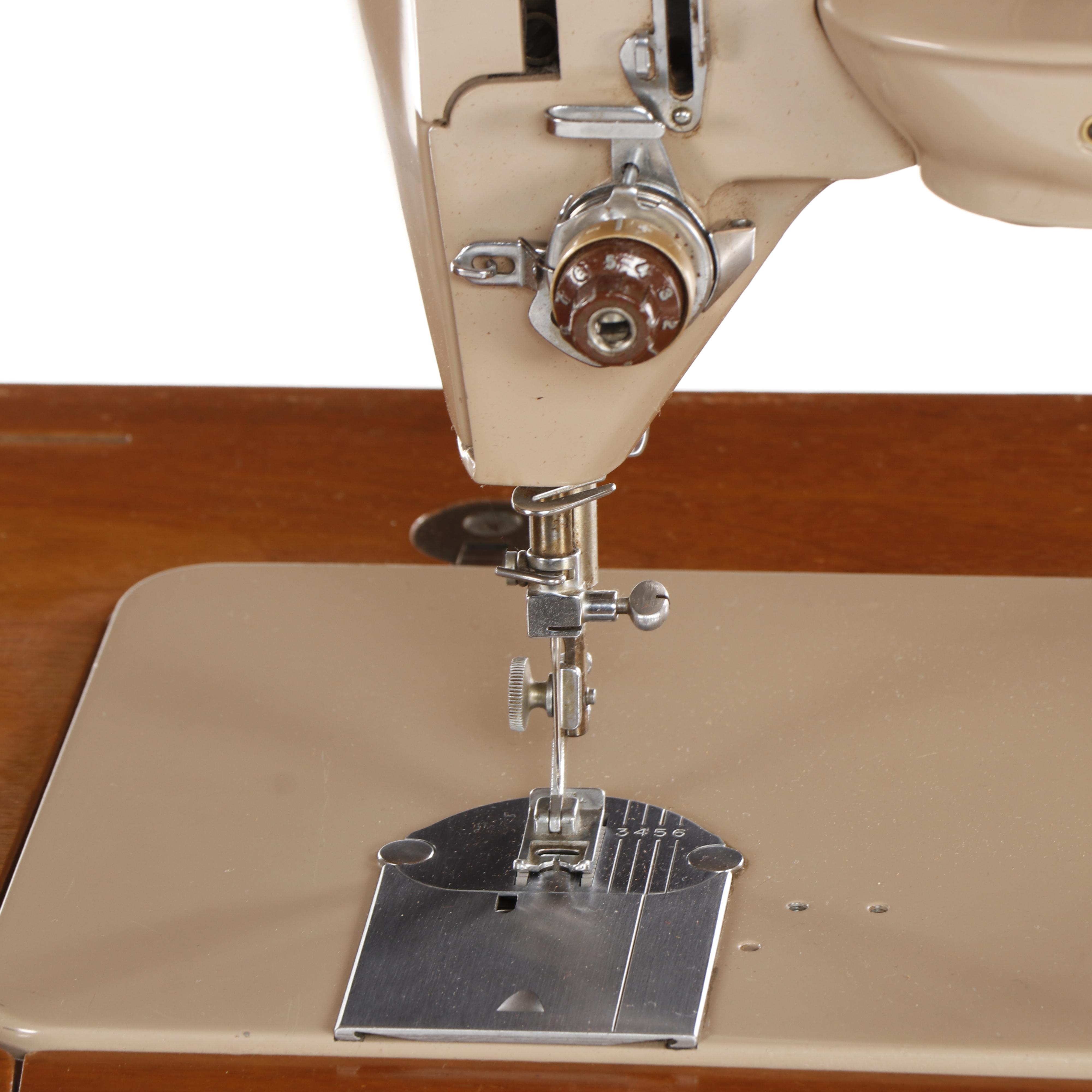 Mid Century Modern Singer 500A Sewing Machine in Table