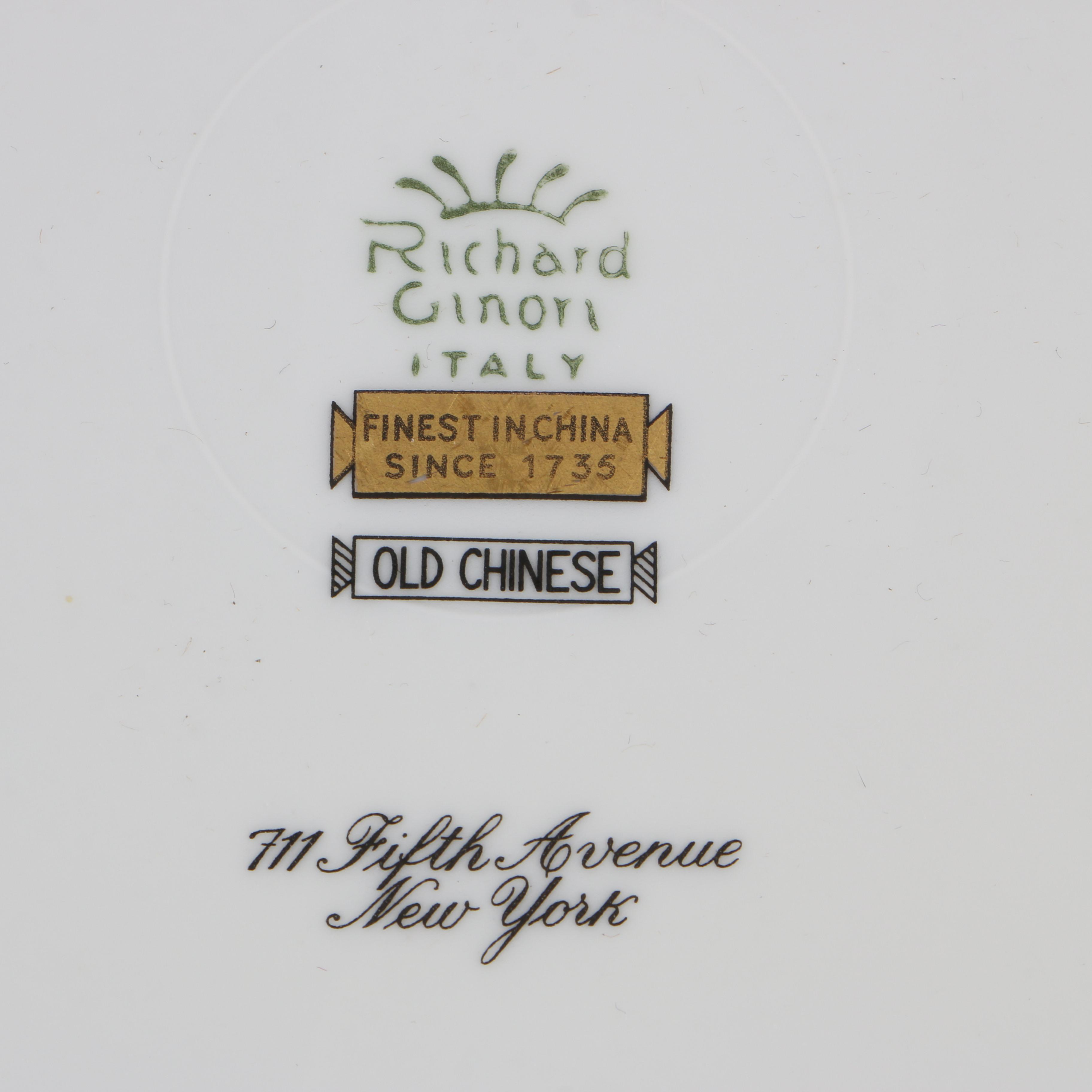 Richard Ginori "Old Chinese" Porcelain Dinnerware