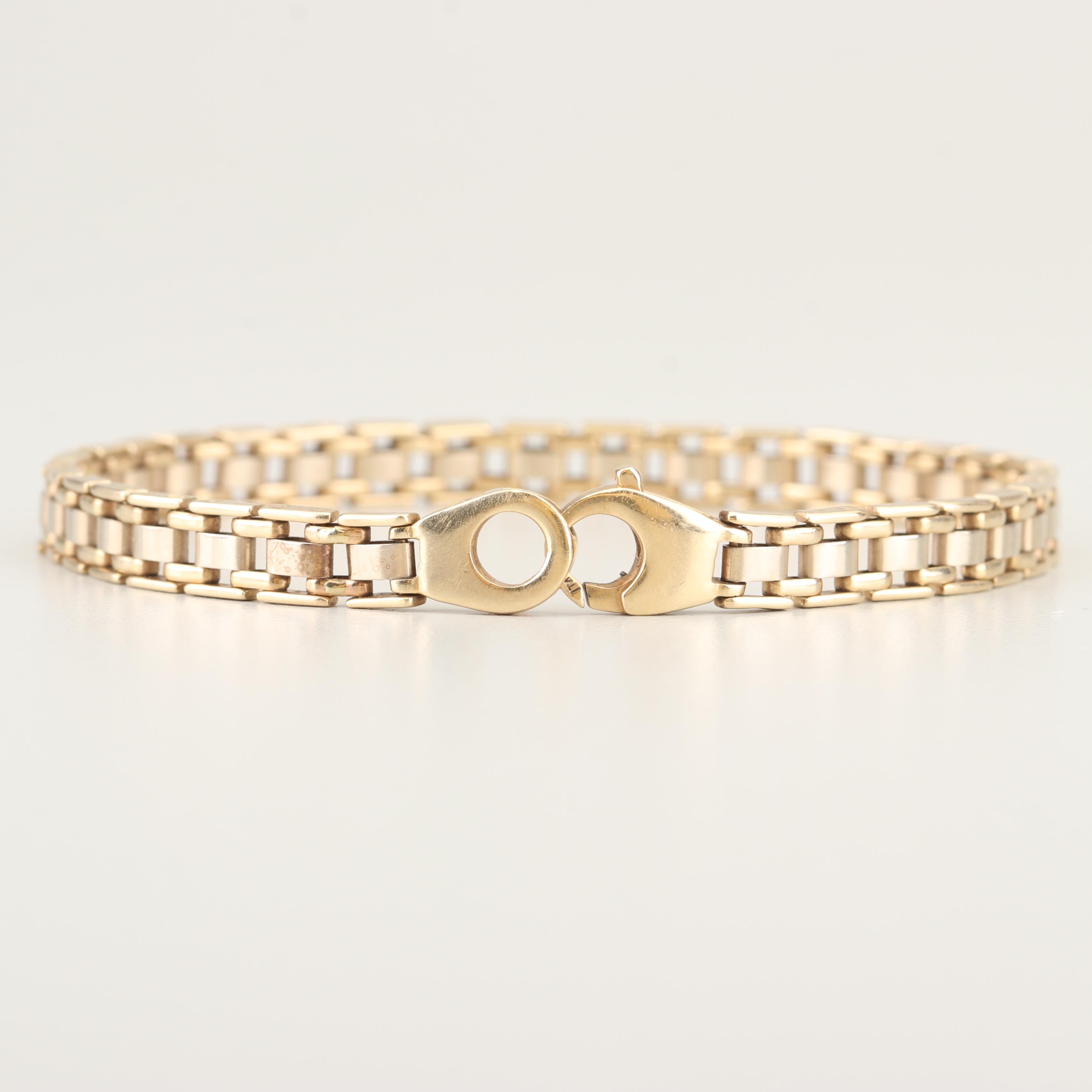 Aurafin 14K Yellow Gold Chain Link Bracelet