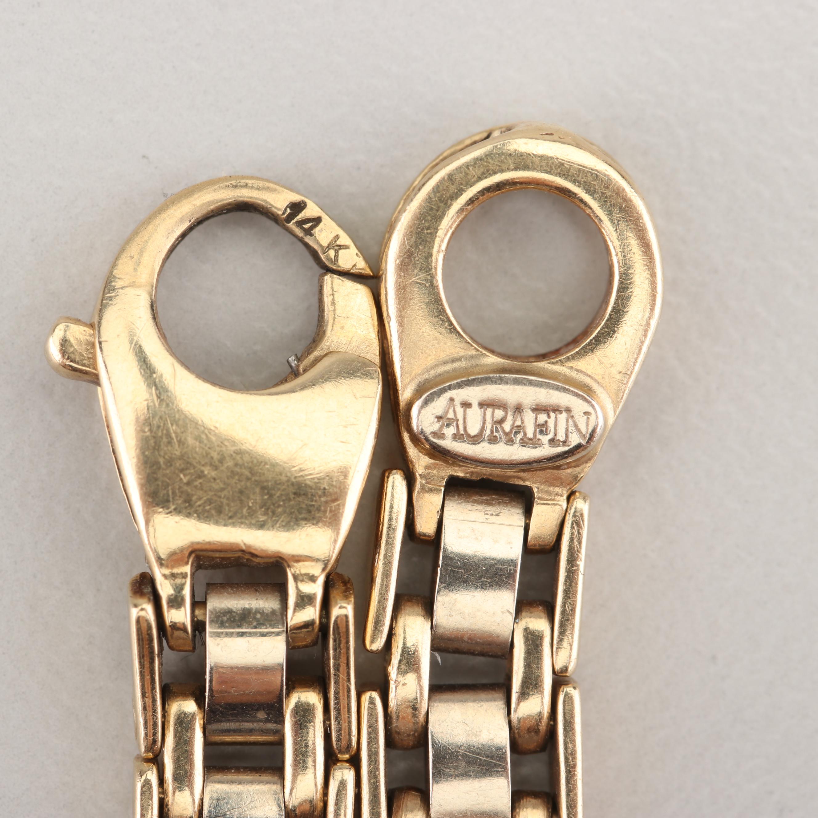 Aurafin 14K Yellow Gold Chain Link Bracelet