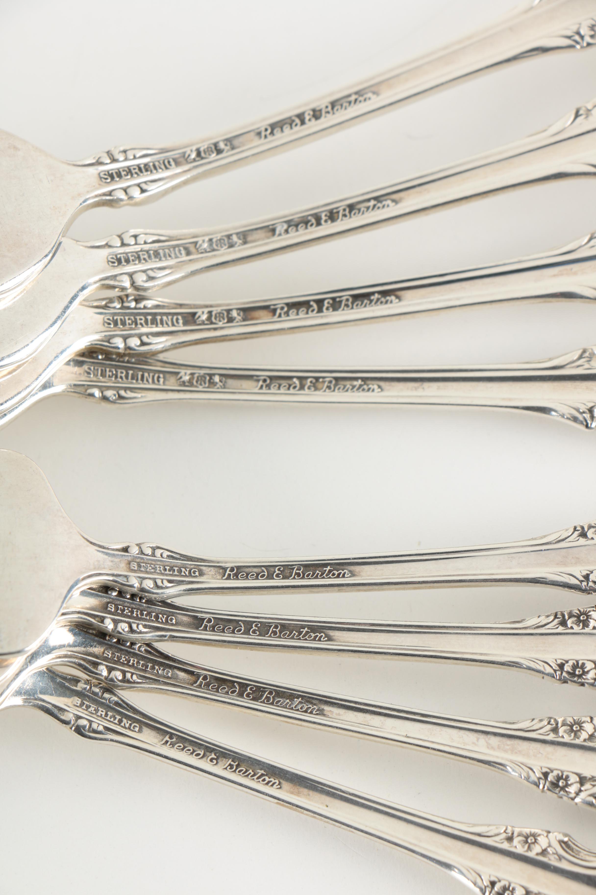 Reed & Barton "Georgian Rose" Sterling Silver Flatware for Four