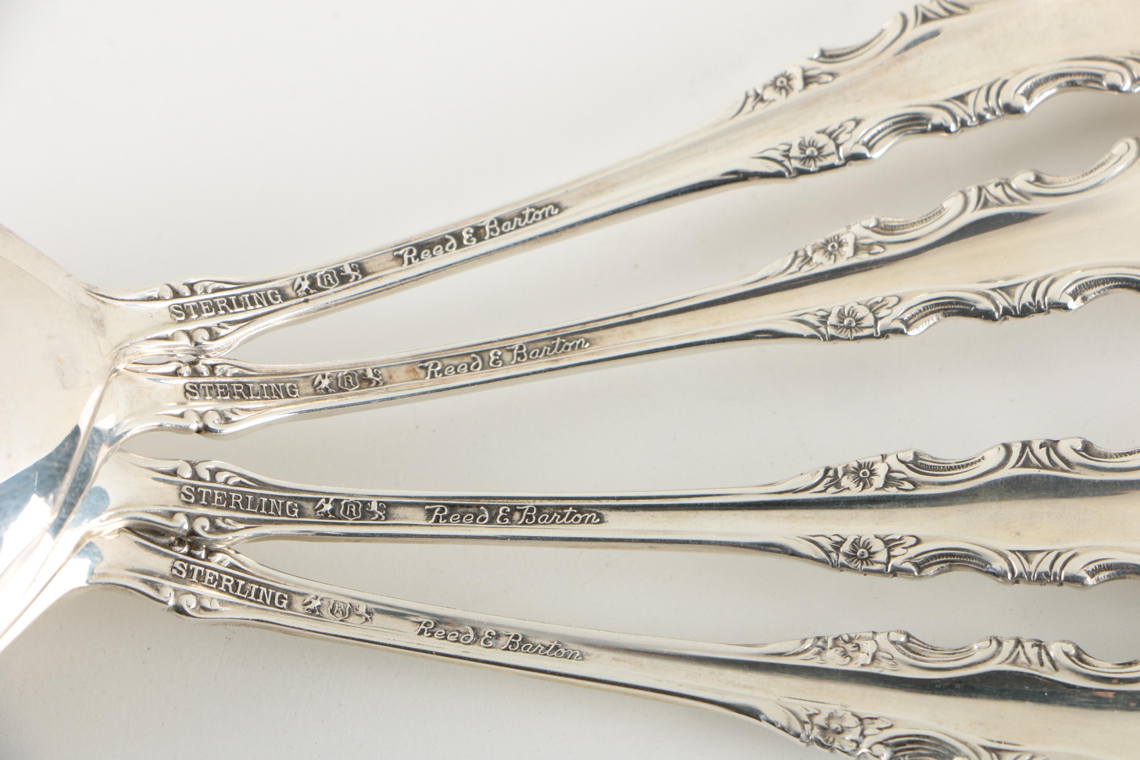 Reed & Barton "Georgian Rose" Sterling Silver Flatware for Four