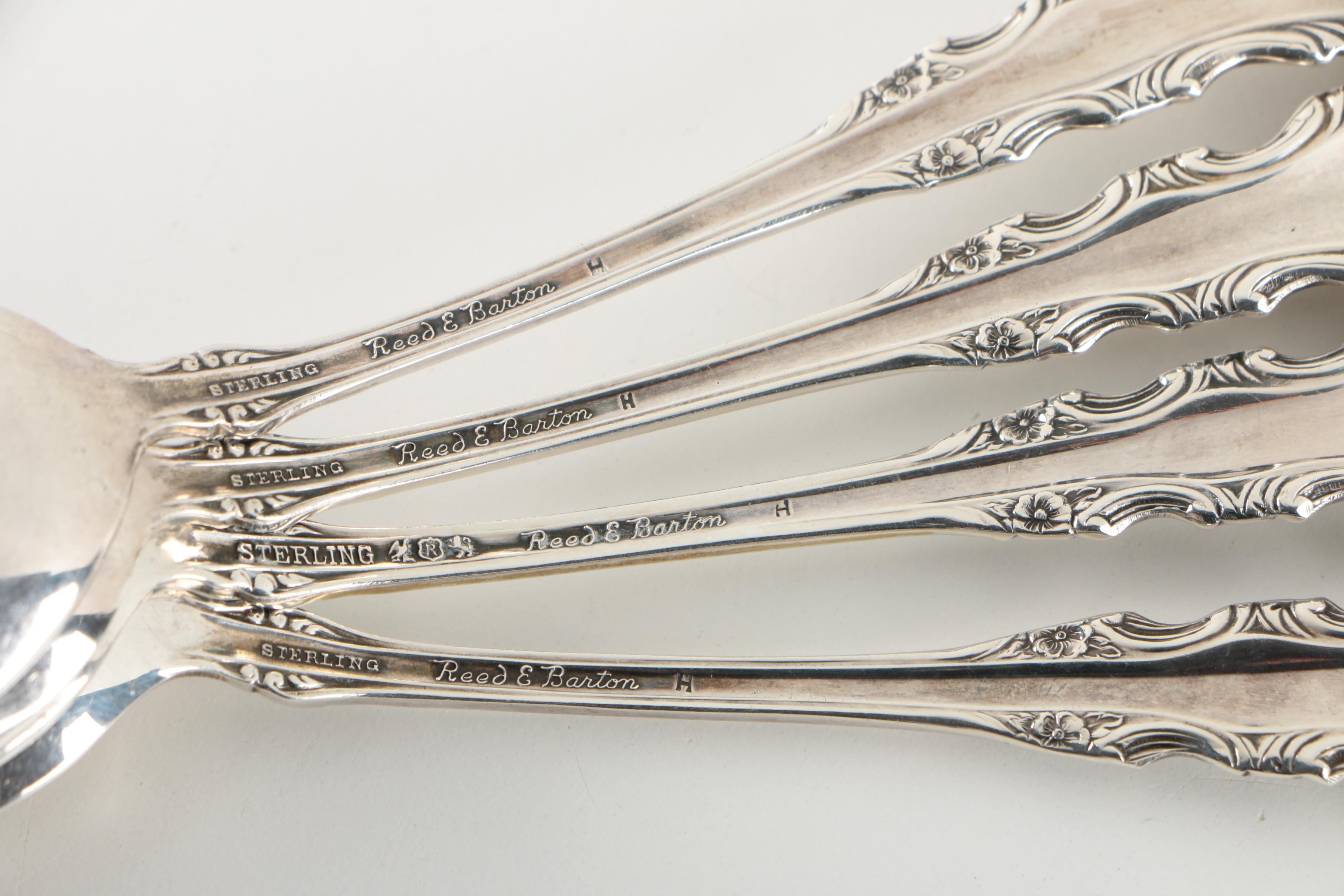 Reed & Barton "Georgian Rose" Sterling Silver Flatware for Four