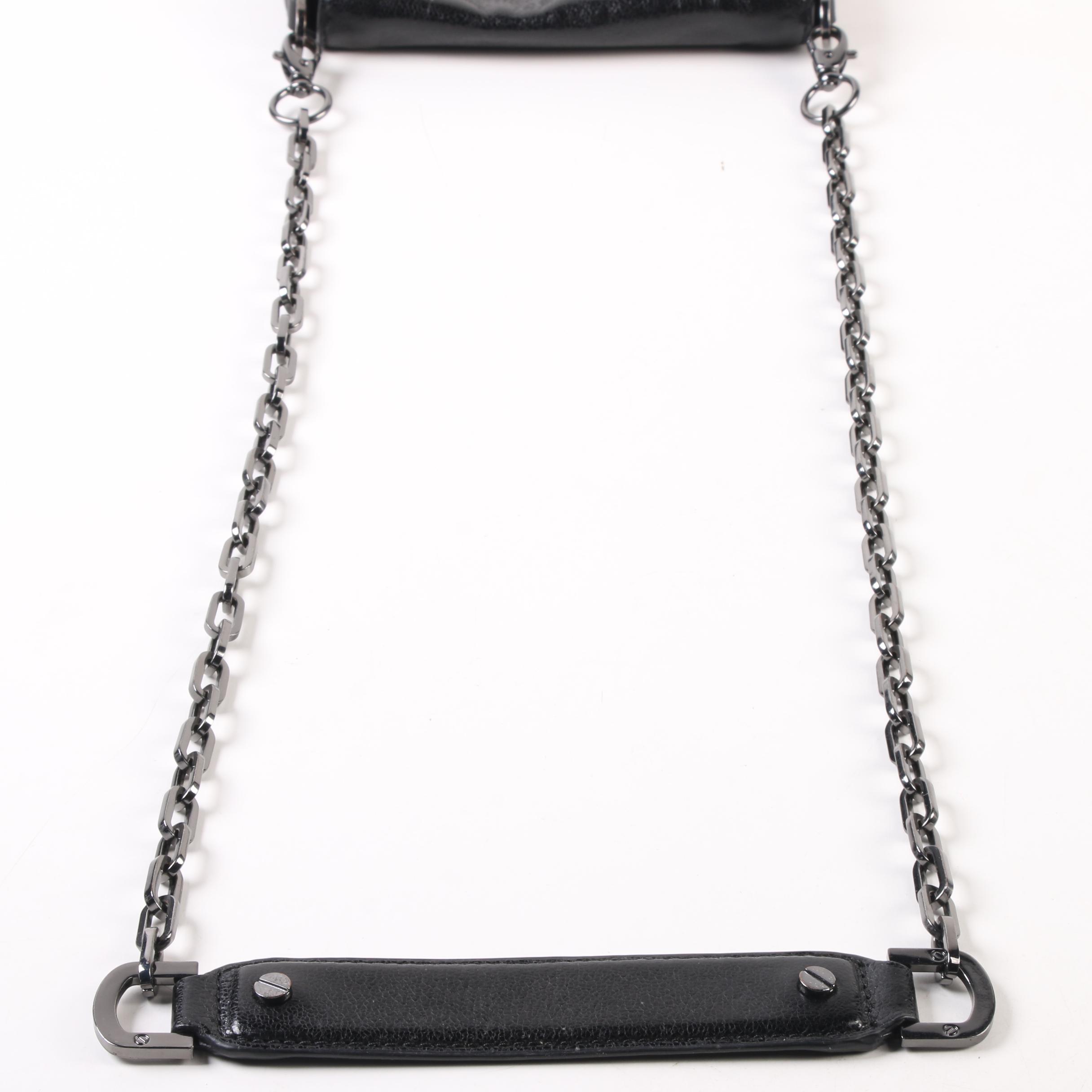 Tory Burch Mini Robinson Black Leather Crossbody Bag