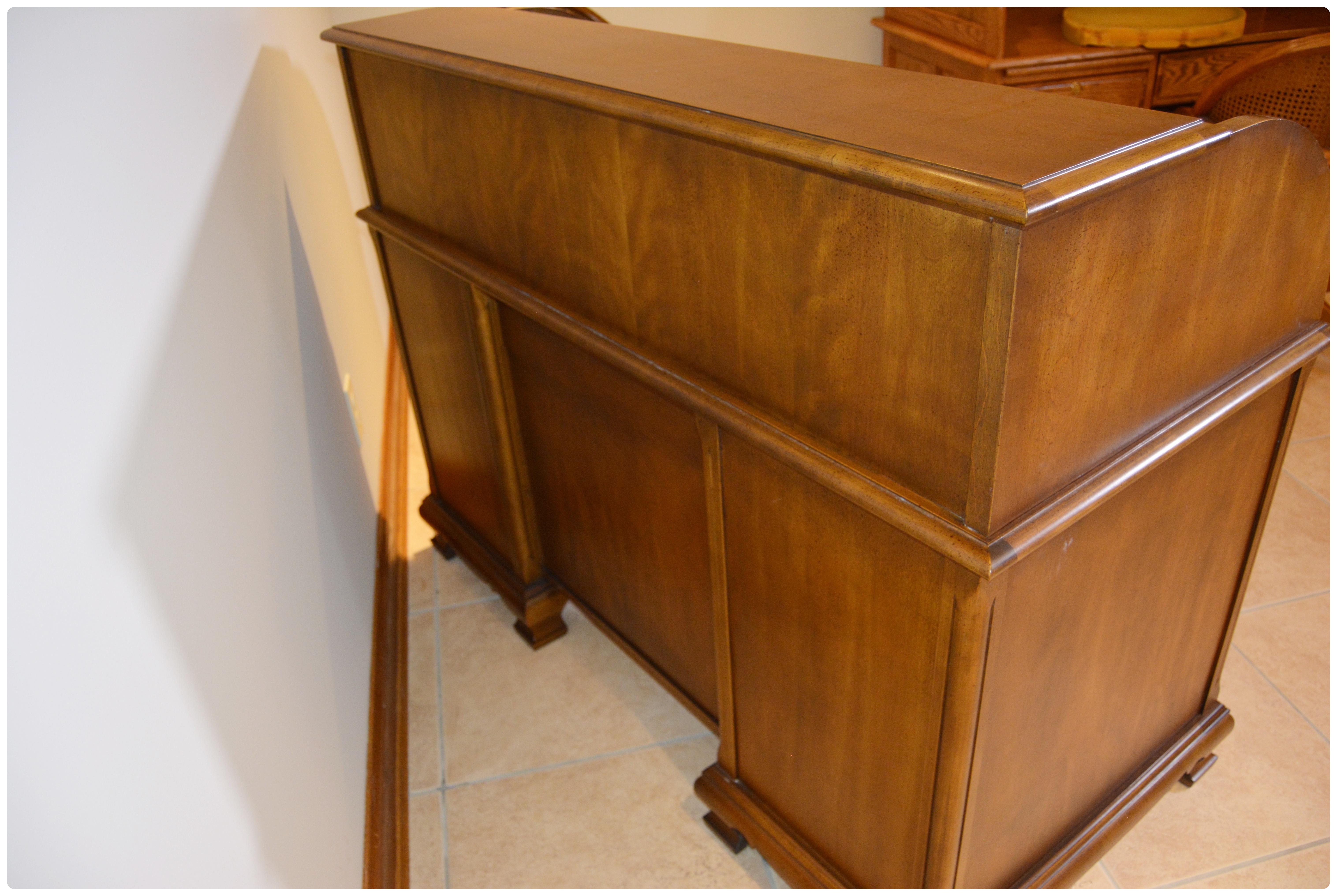 Jasper Cabinet Roll-Top Desk and Drexel-Heritage Swivel Desk Chair