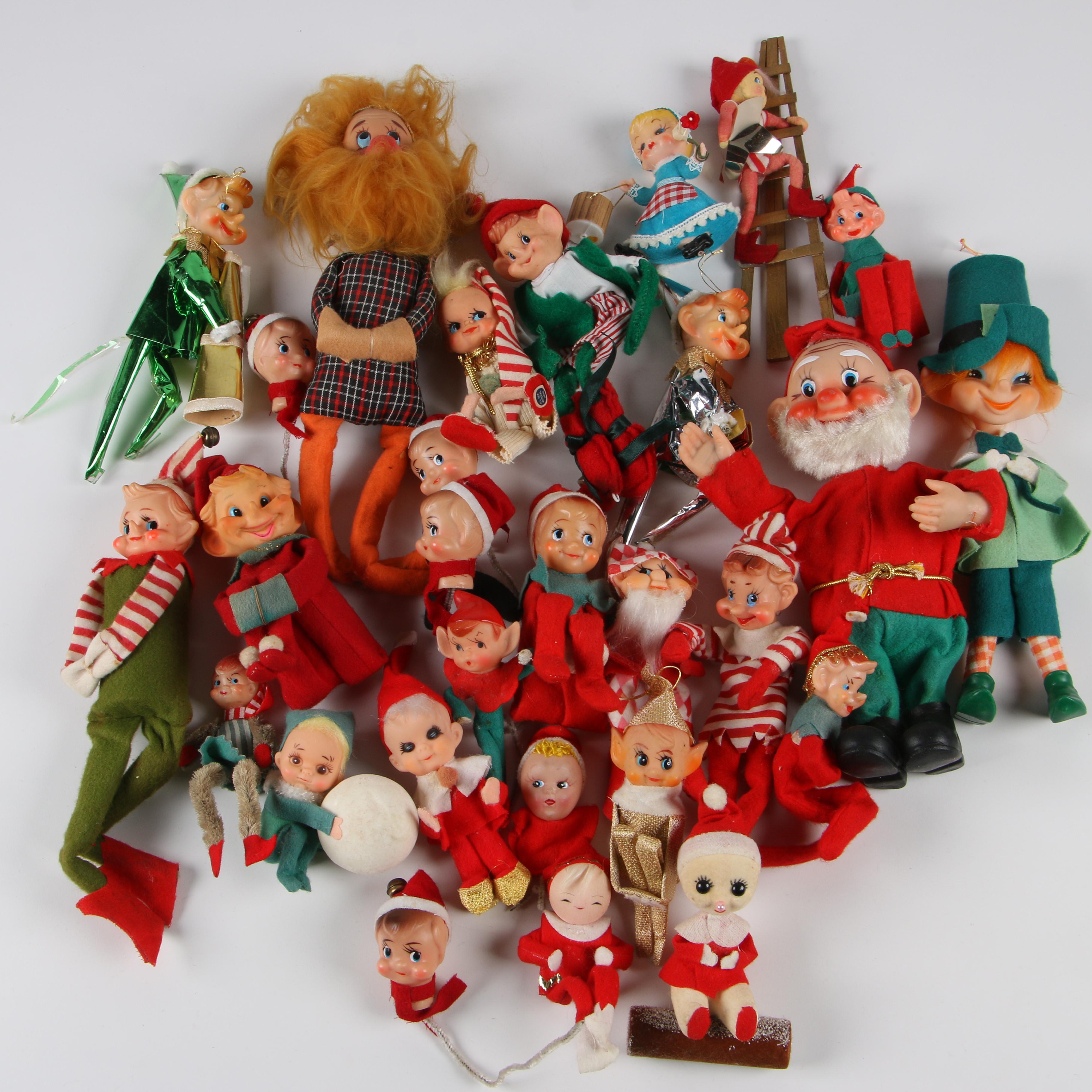 Elf Christmas Décor, Mid-Century