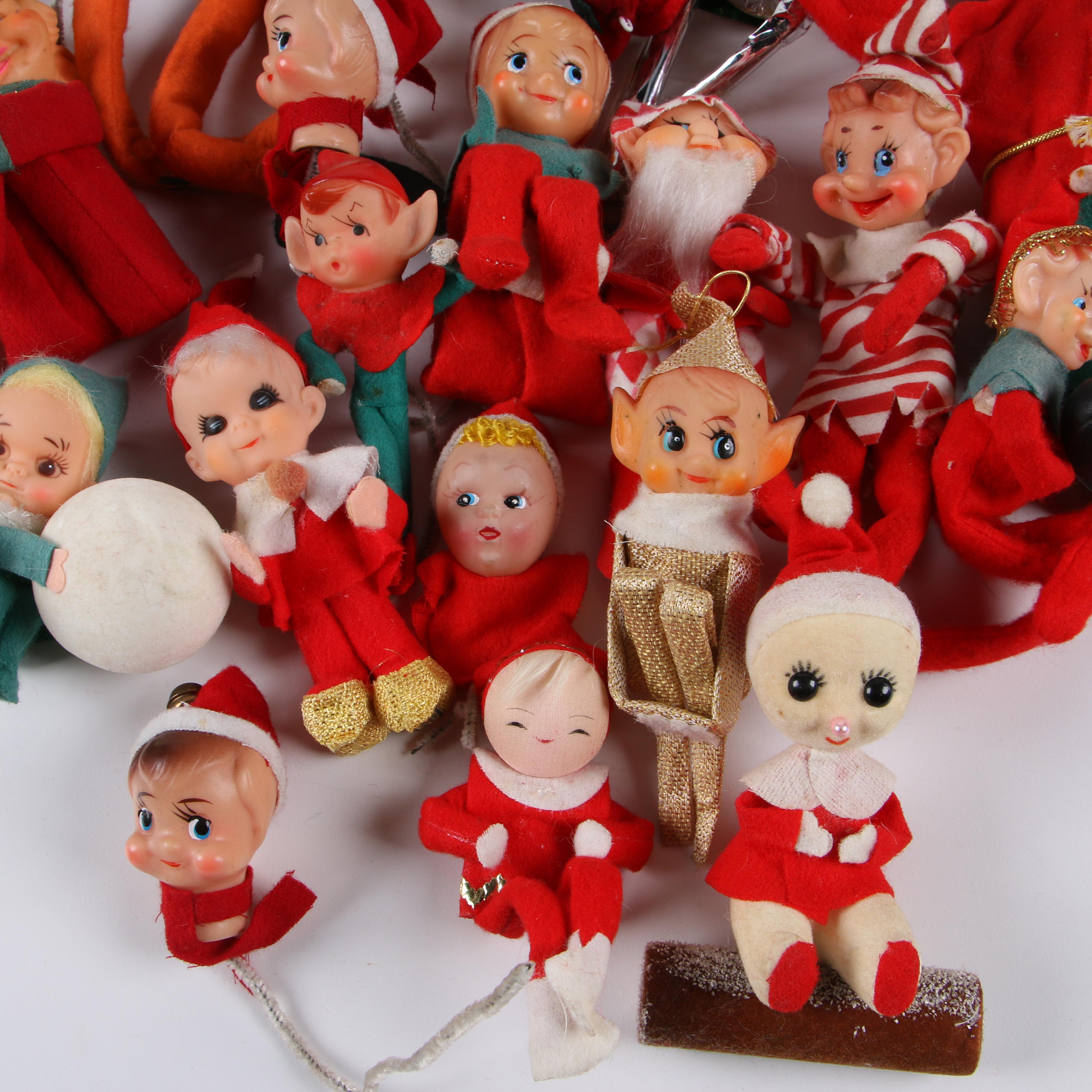 Elf Christmas Décor, Mid-Century
