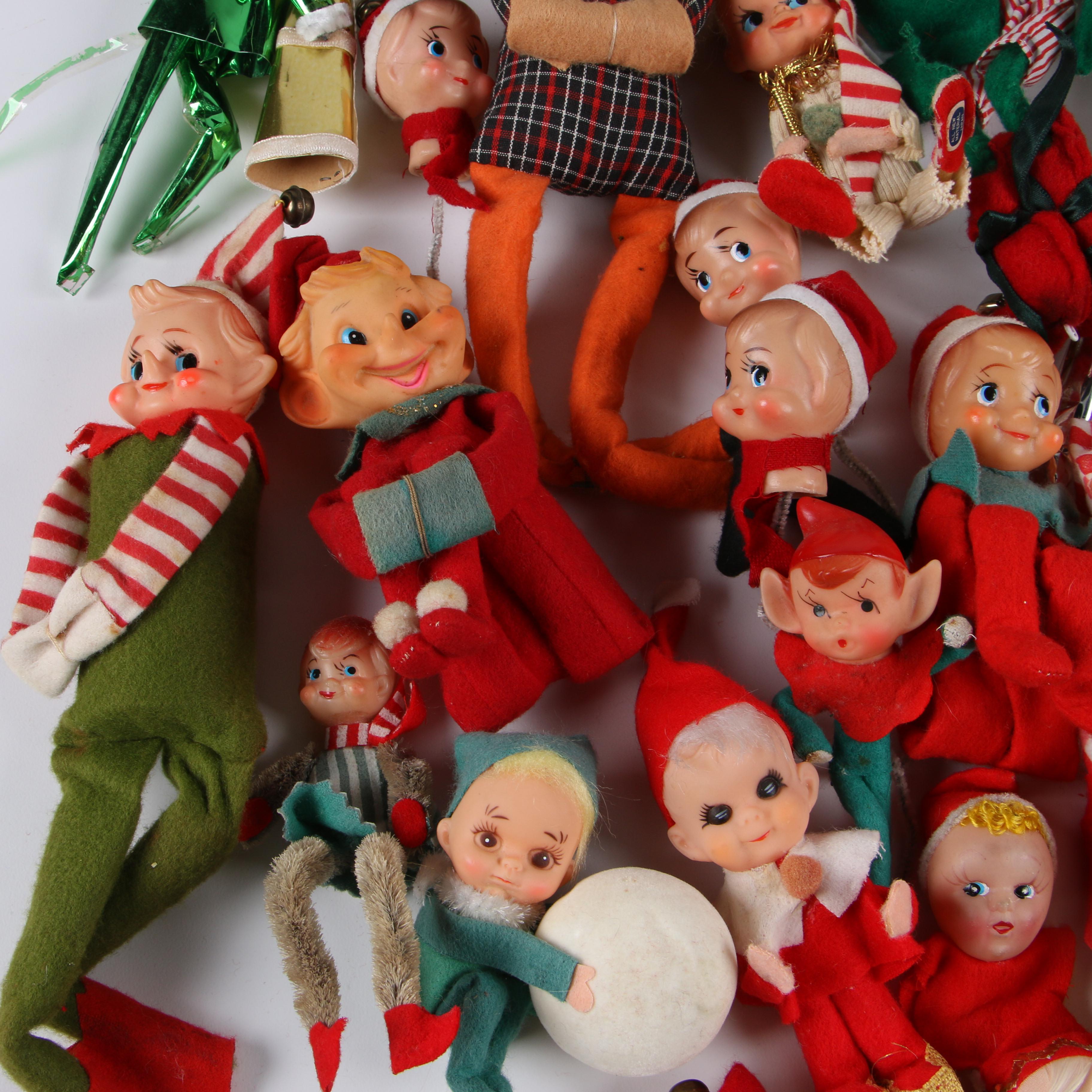 Elf Christmas Décor, Mid-Century