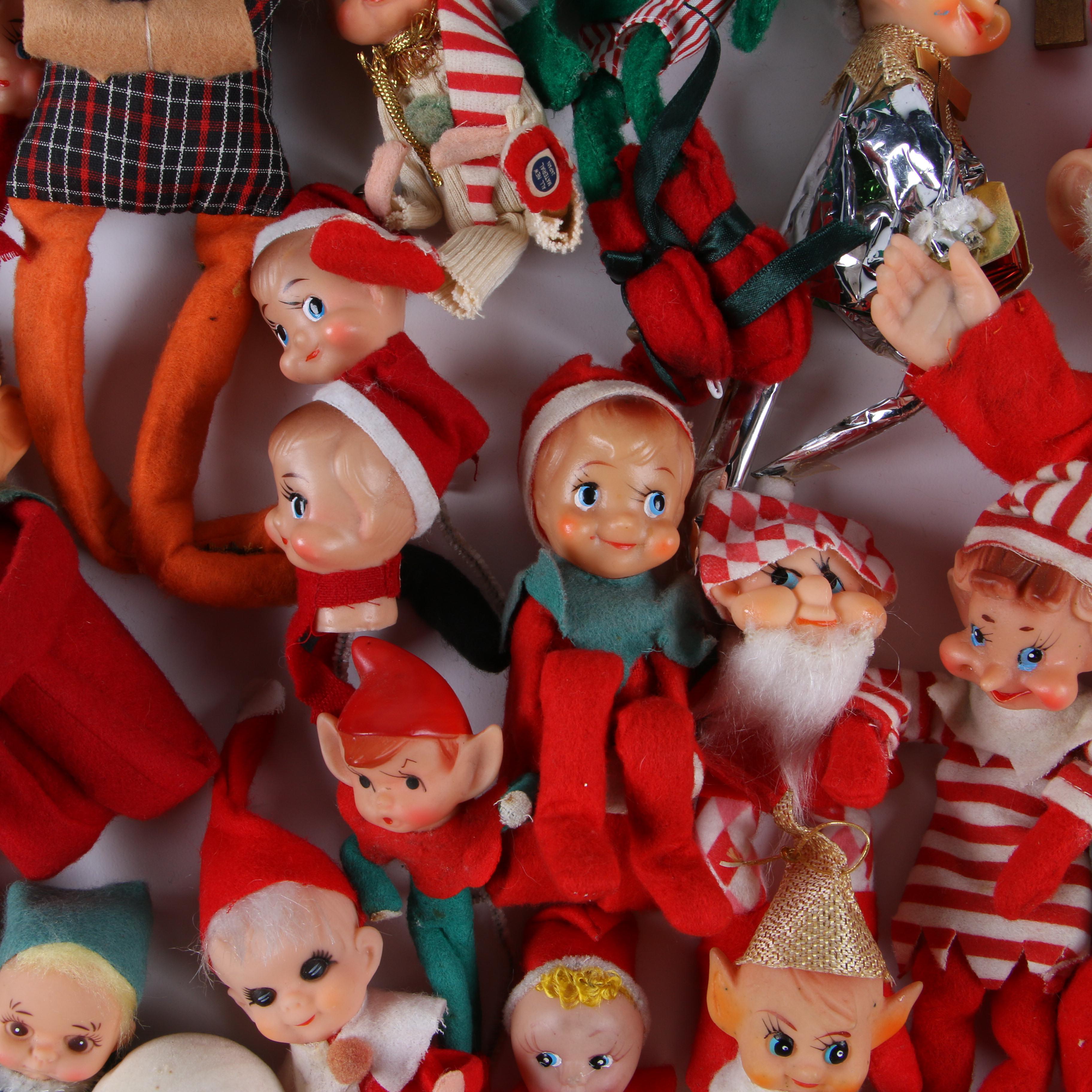 Elf Christmas Décor, Mid-Century