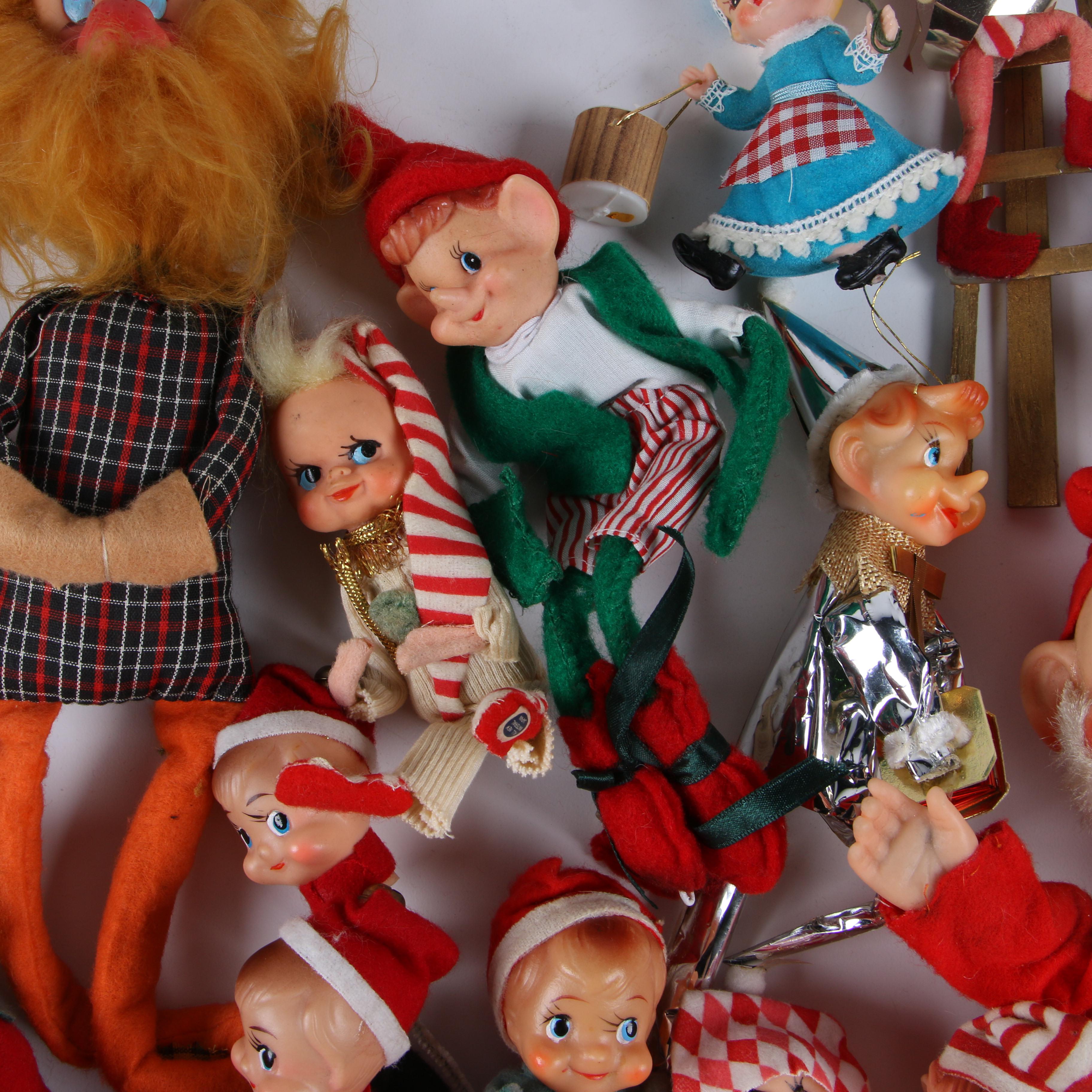 Elf Christmas Décor, Mid-Century