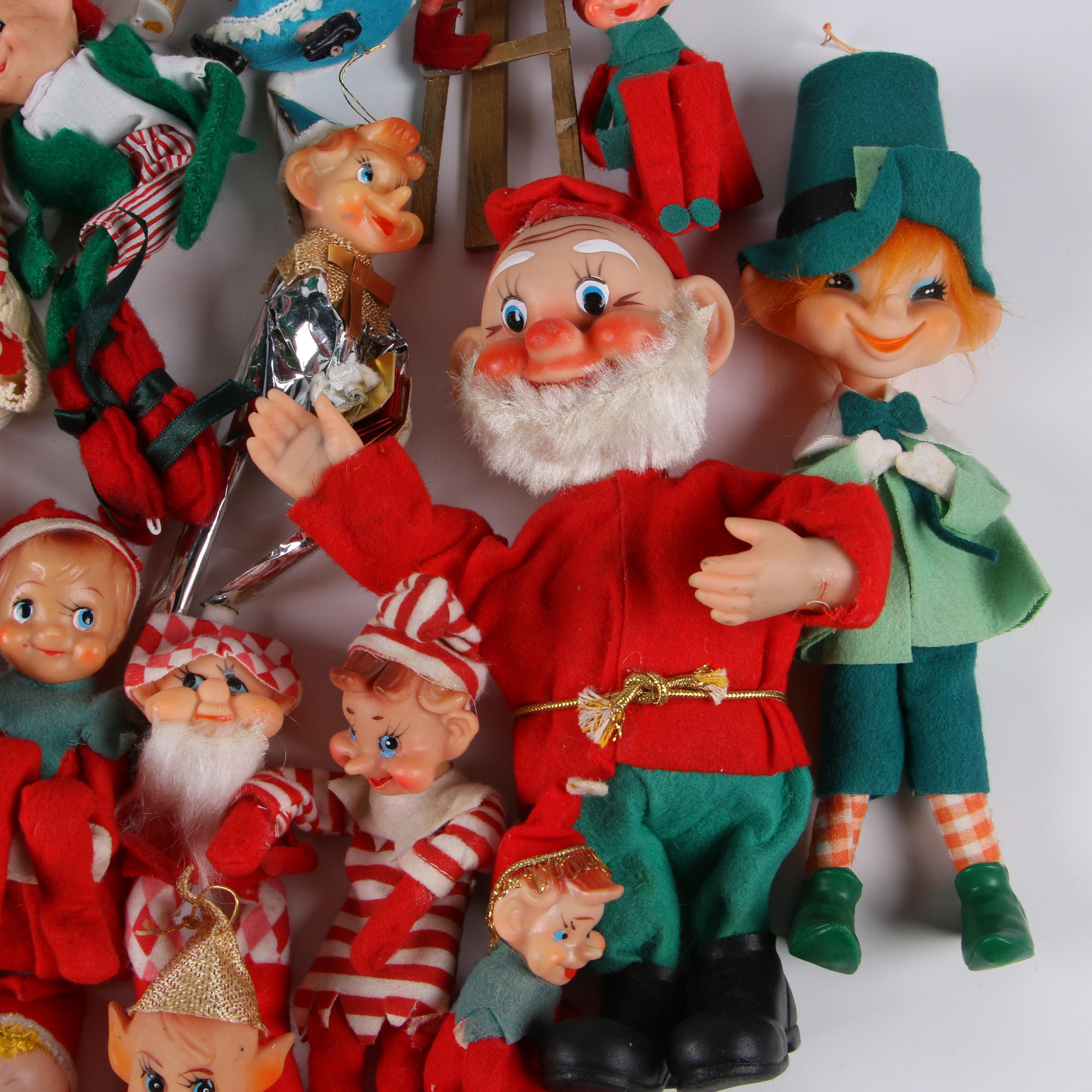 Elf Christmas Décor, Mid-Century