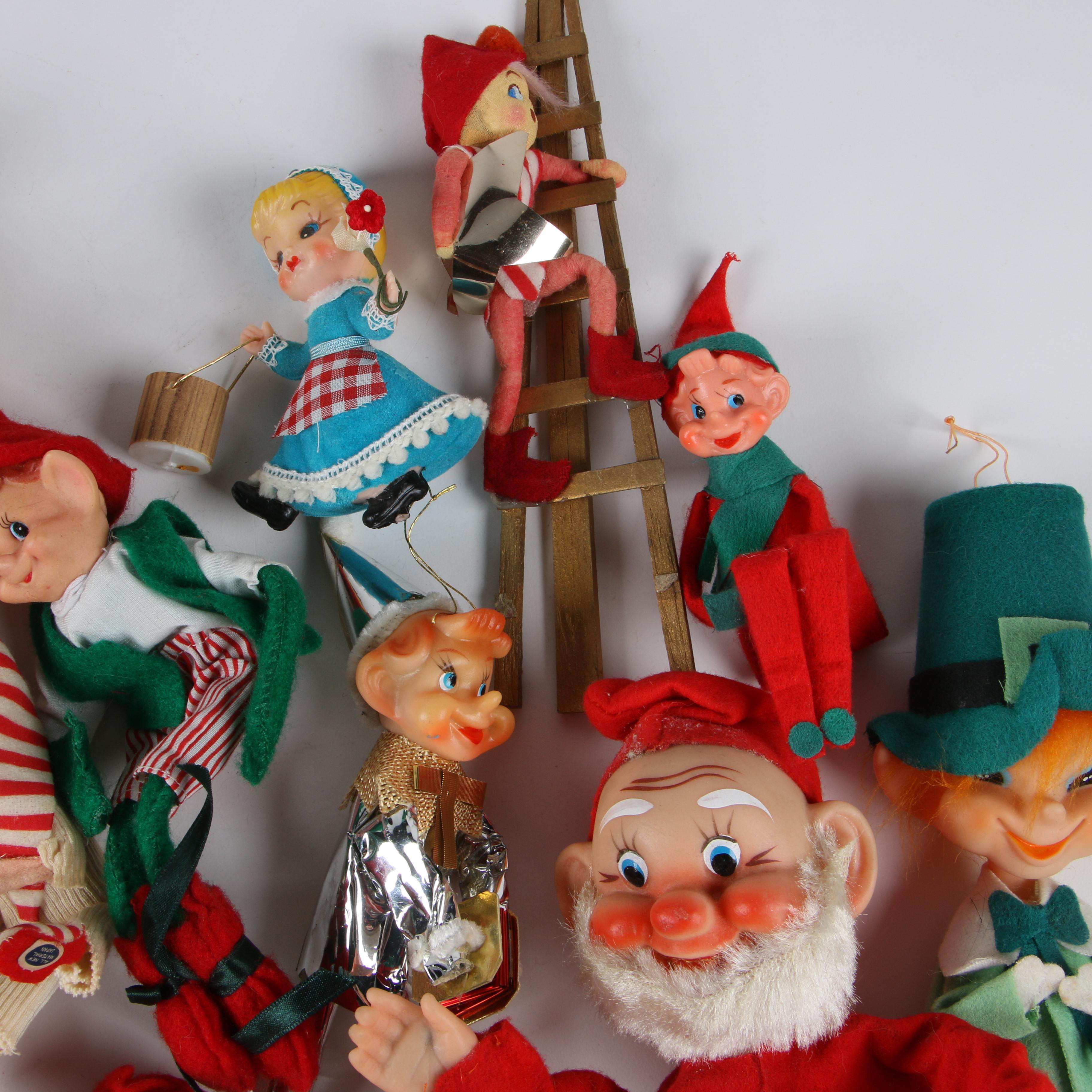 Elf Christmas Décor, Mid-Century