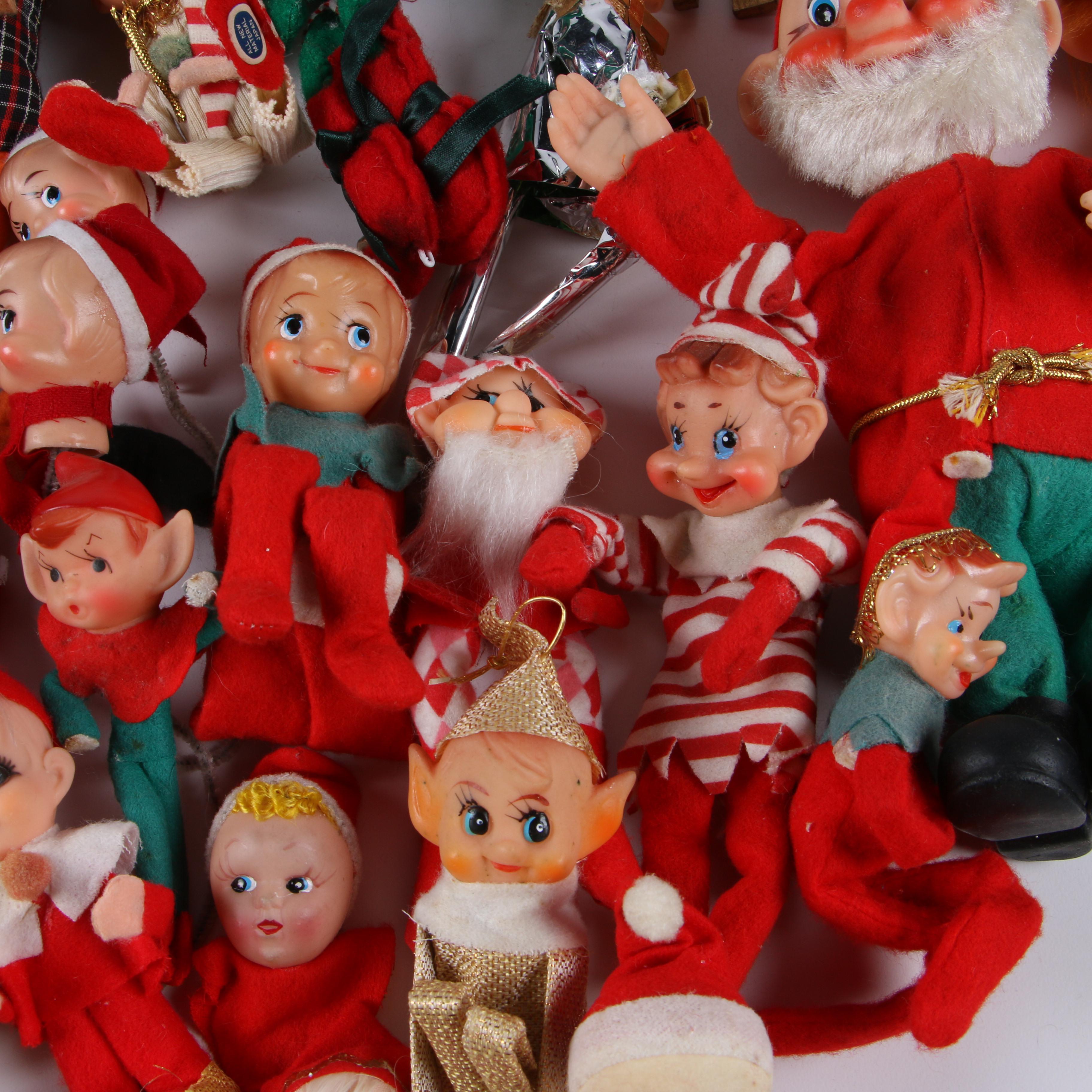 Elf Christmas Décor, Mid-Century