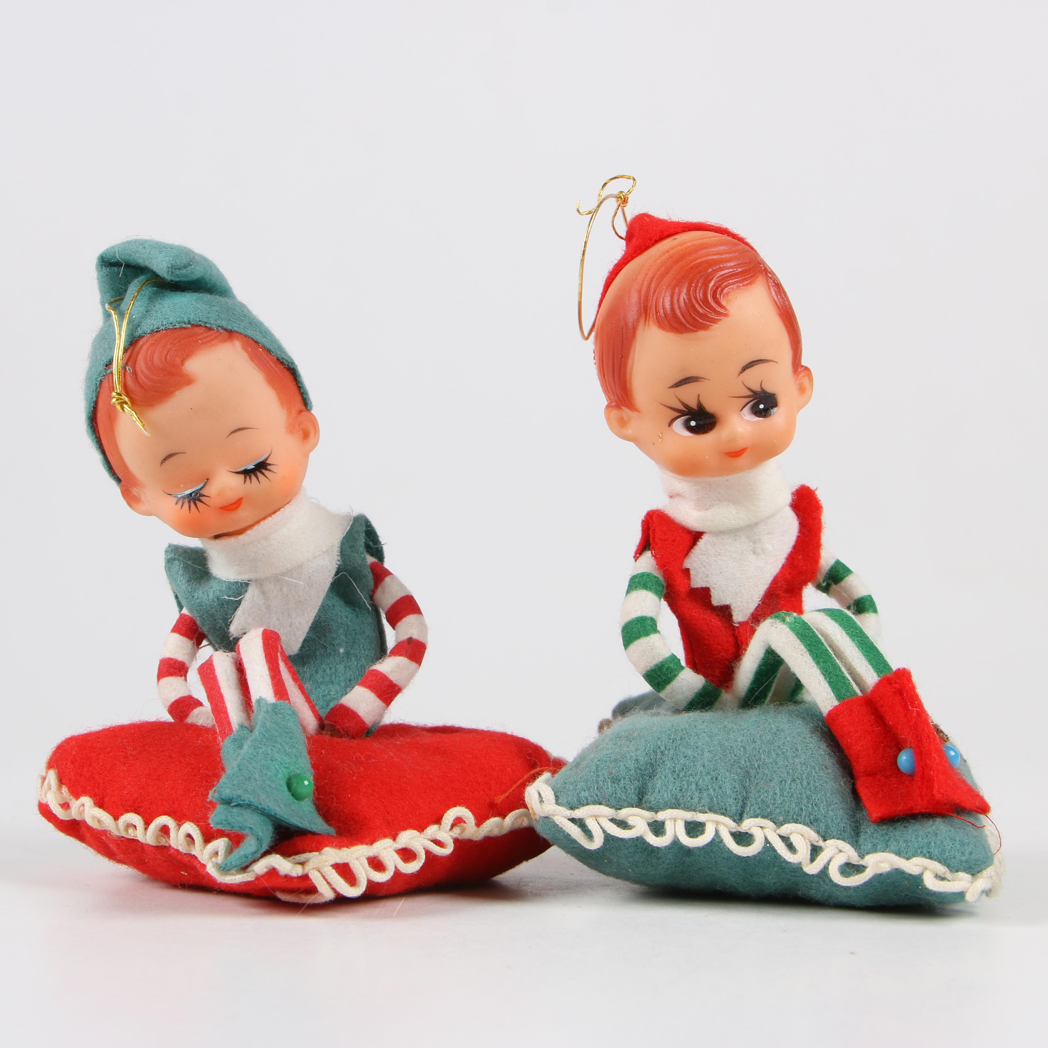 Elf Christmas Décor, Mid-Century
