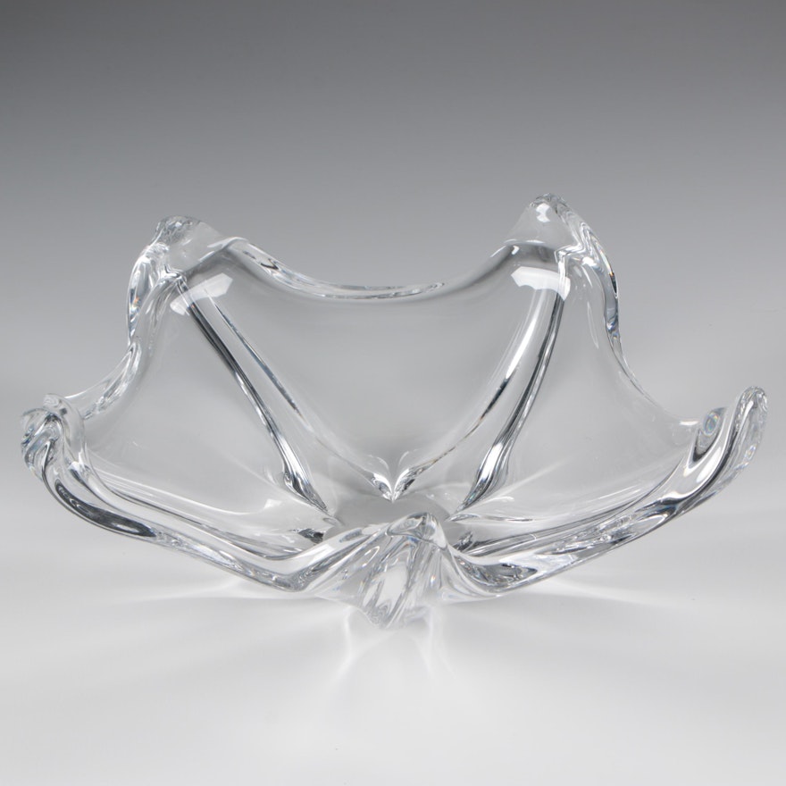 Daum Star Shaped Crystal Centerpiece Bowl