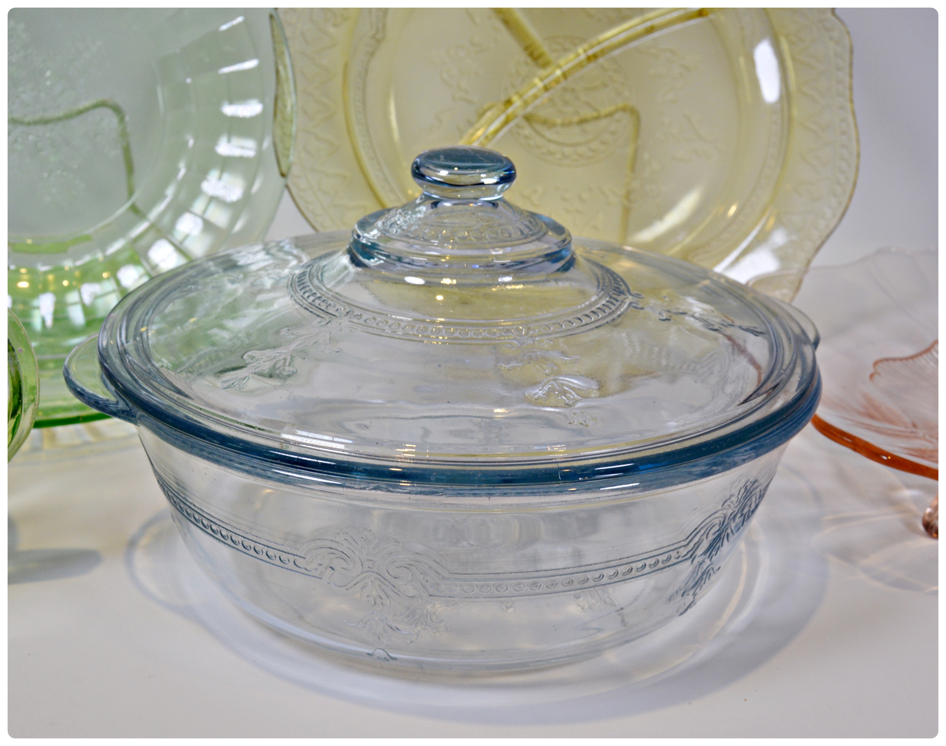 Colored Depression Ware Dinnerware