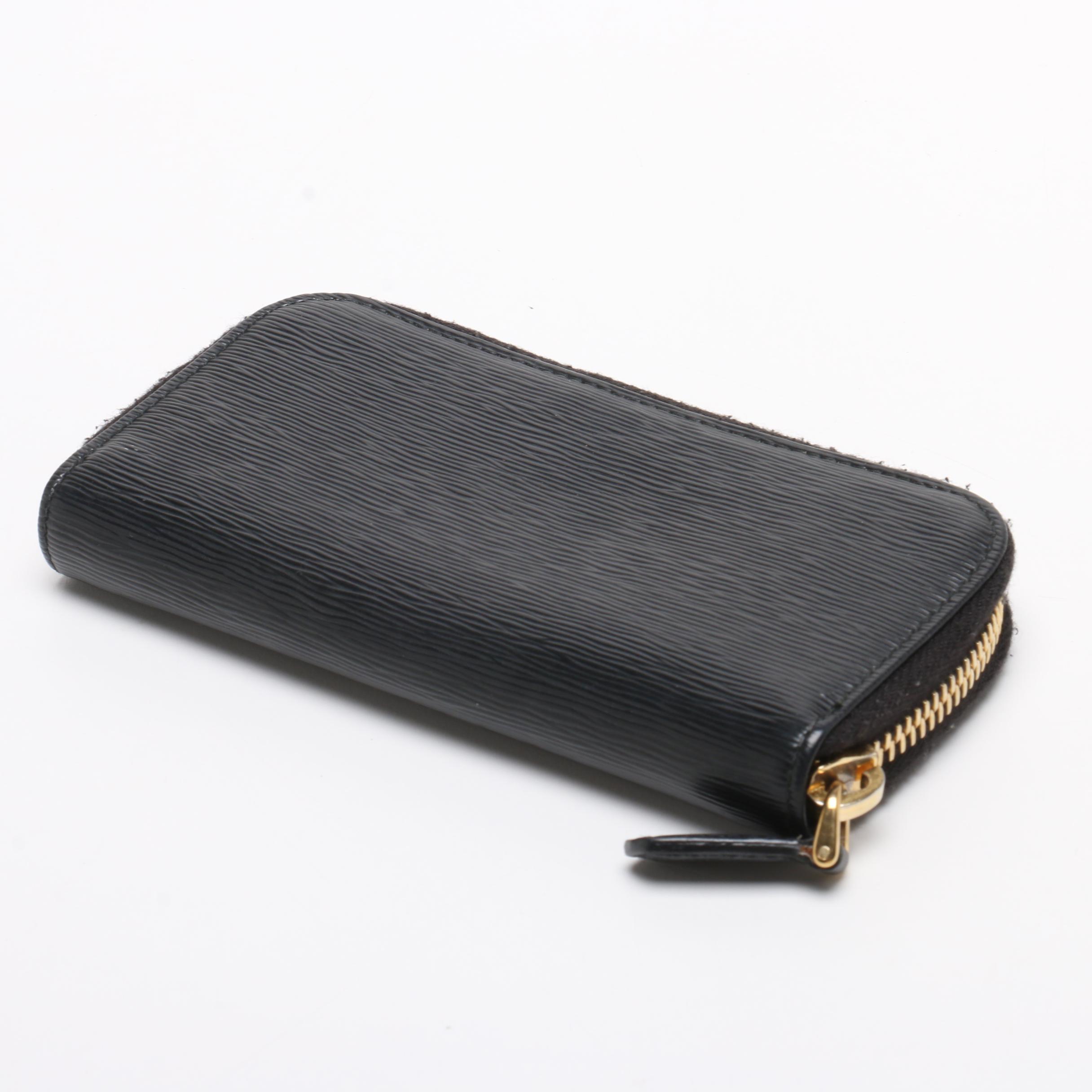 Prada Black Saffiano Leather Wallet and Epi Leather Key Holder