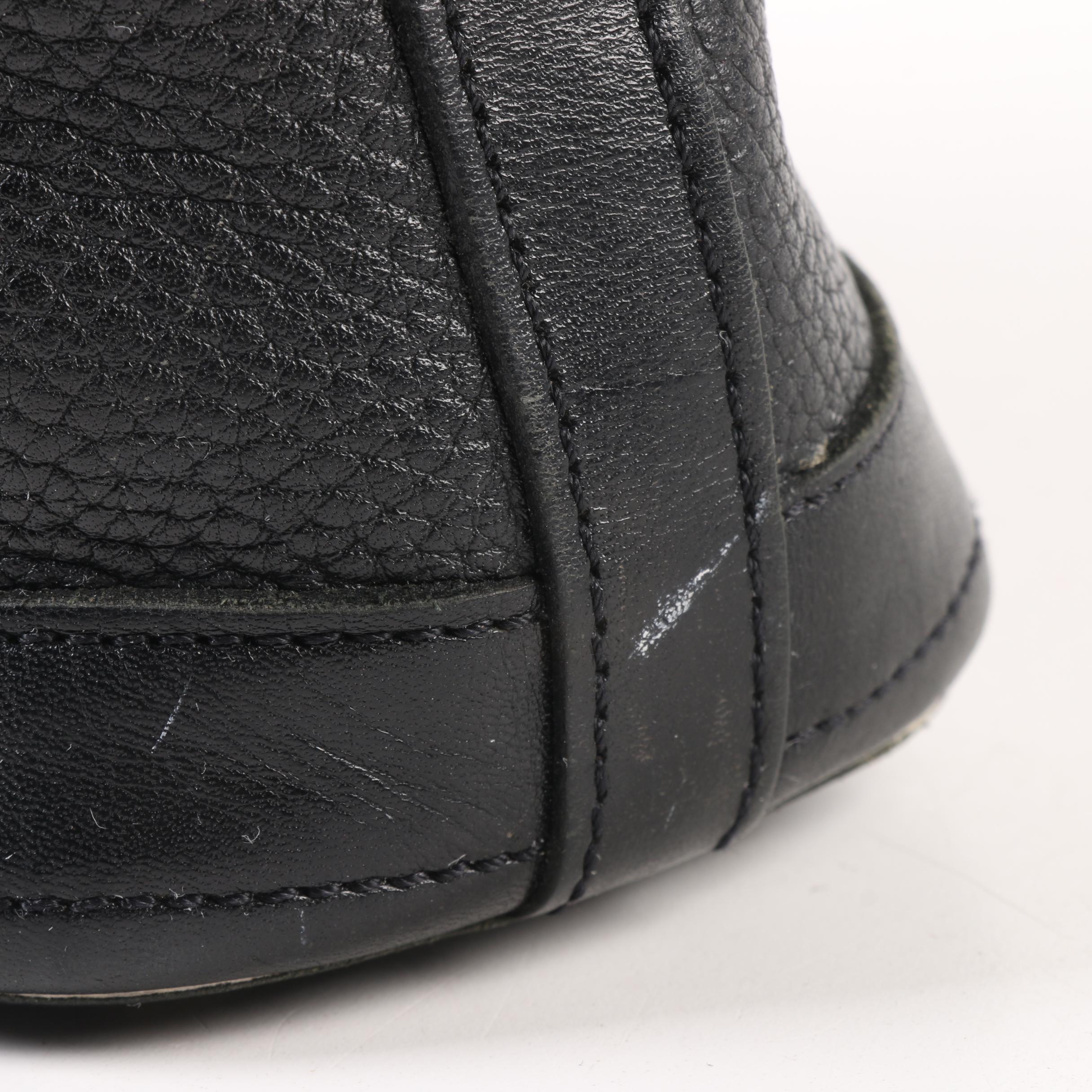 Dooney & Bourke Black All-Weather Pebbled Leather Hobo Bag