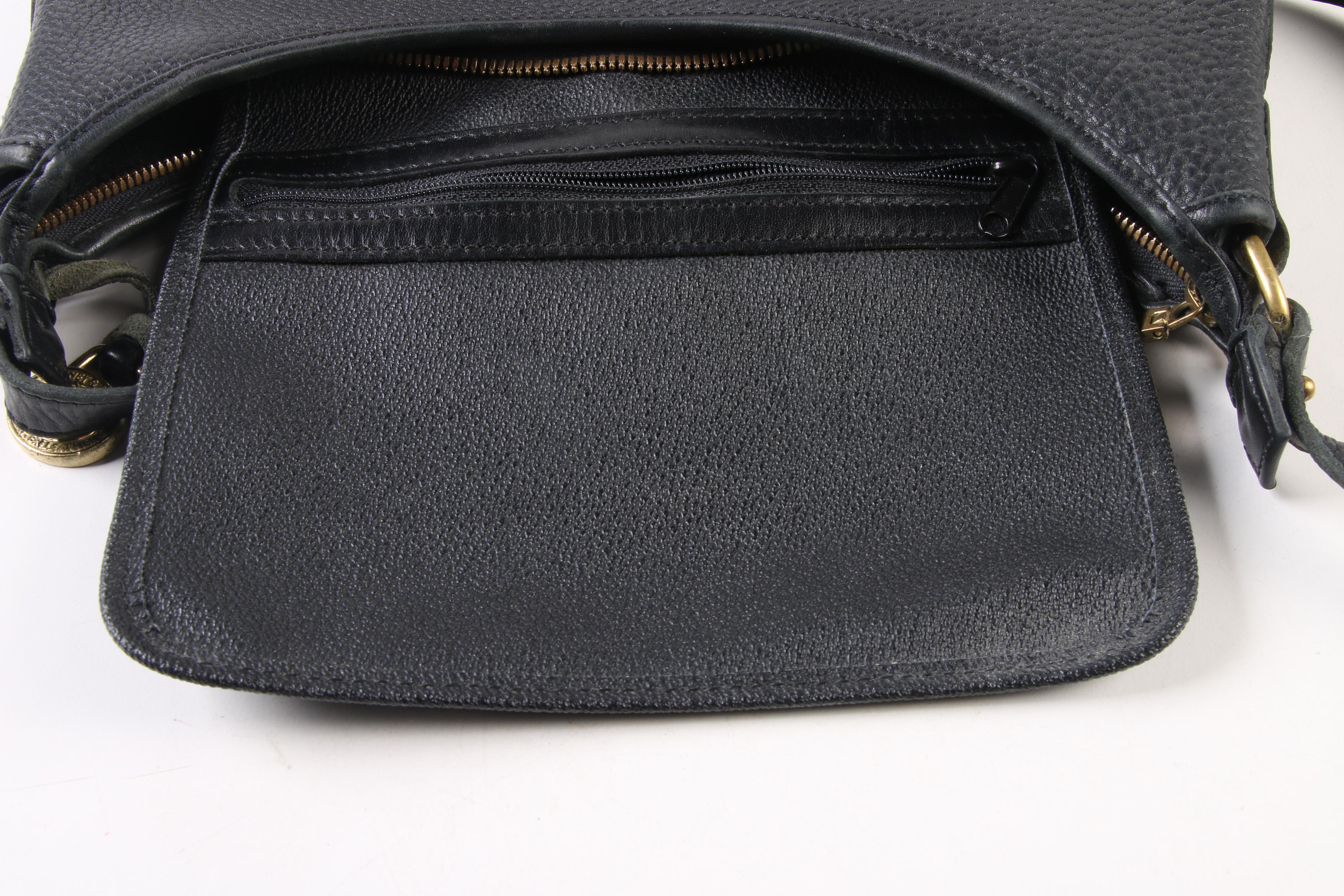 Dooney & Bourke Black All-Weather Pebbled Leather Hobo Bag