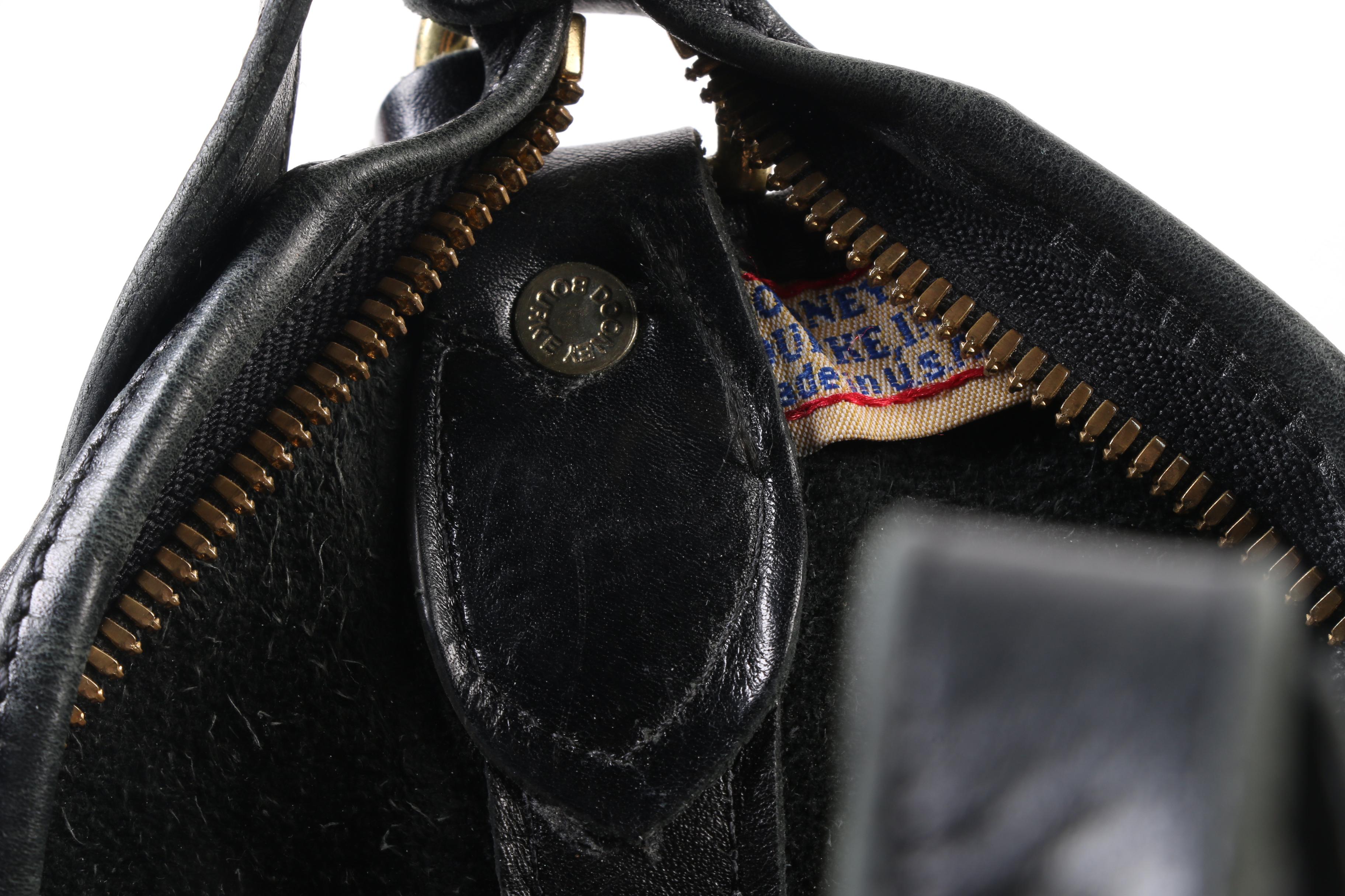 Dooney & Bourke Black All-Weather Pebbled Leather Hobo Bag