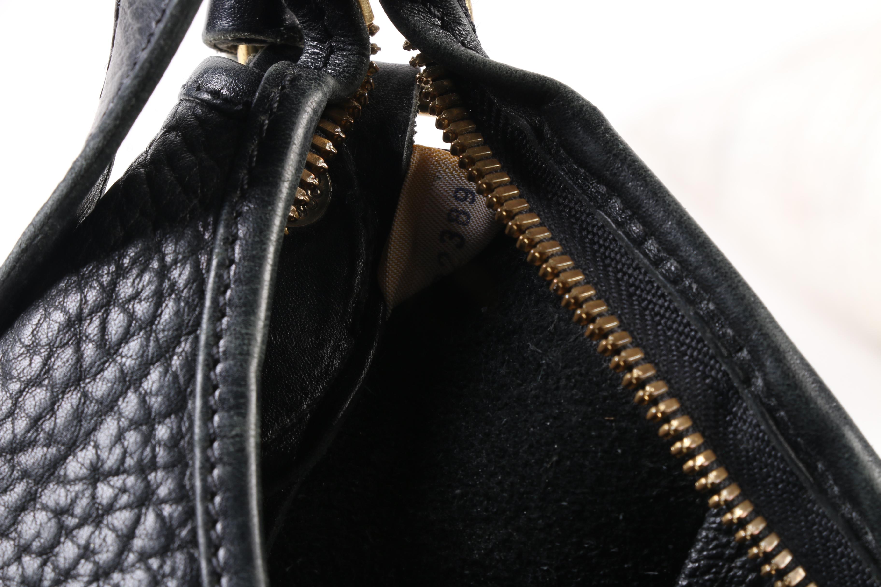 Dooney & Bourke Black All-Weather Pebbled Leather Hobo Bag