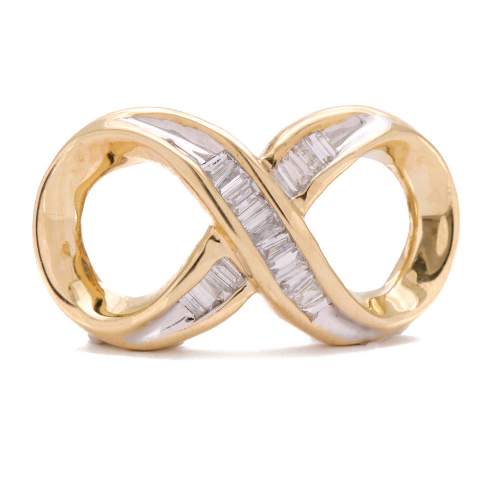 10K Yellow Gold Diamond Slide Pendant