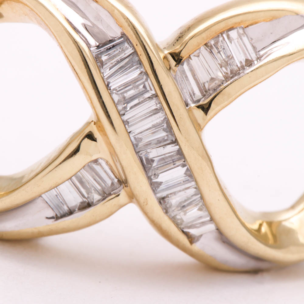 10K Yellow Gold Diamond Slide Pendant