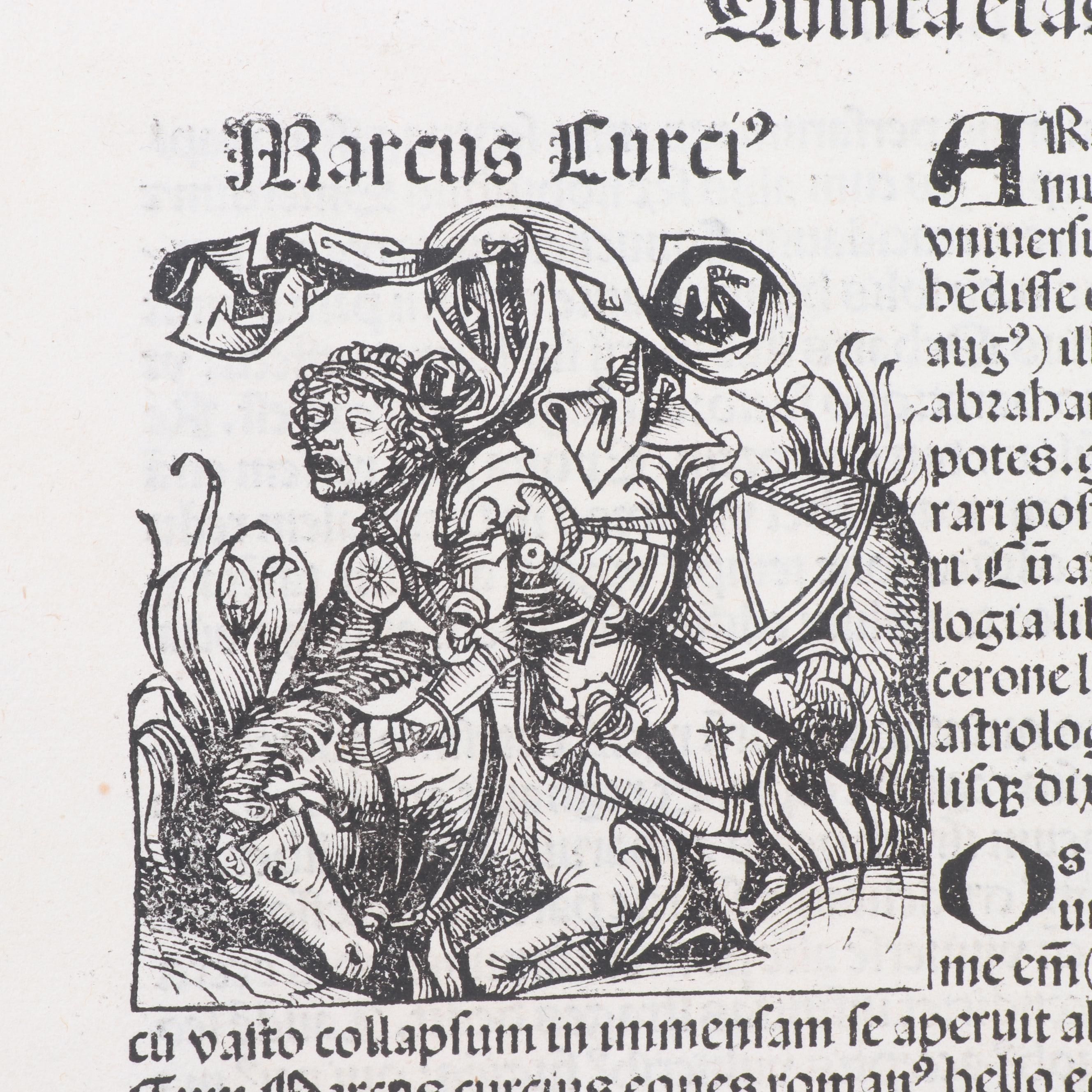 Leaves from circa 1493 "Nuremberg Chronicle" with Woodcuts