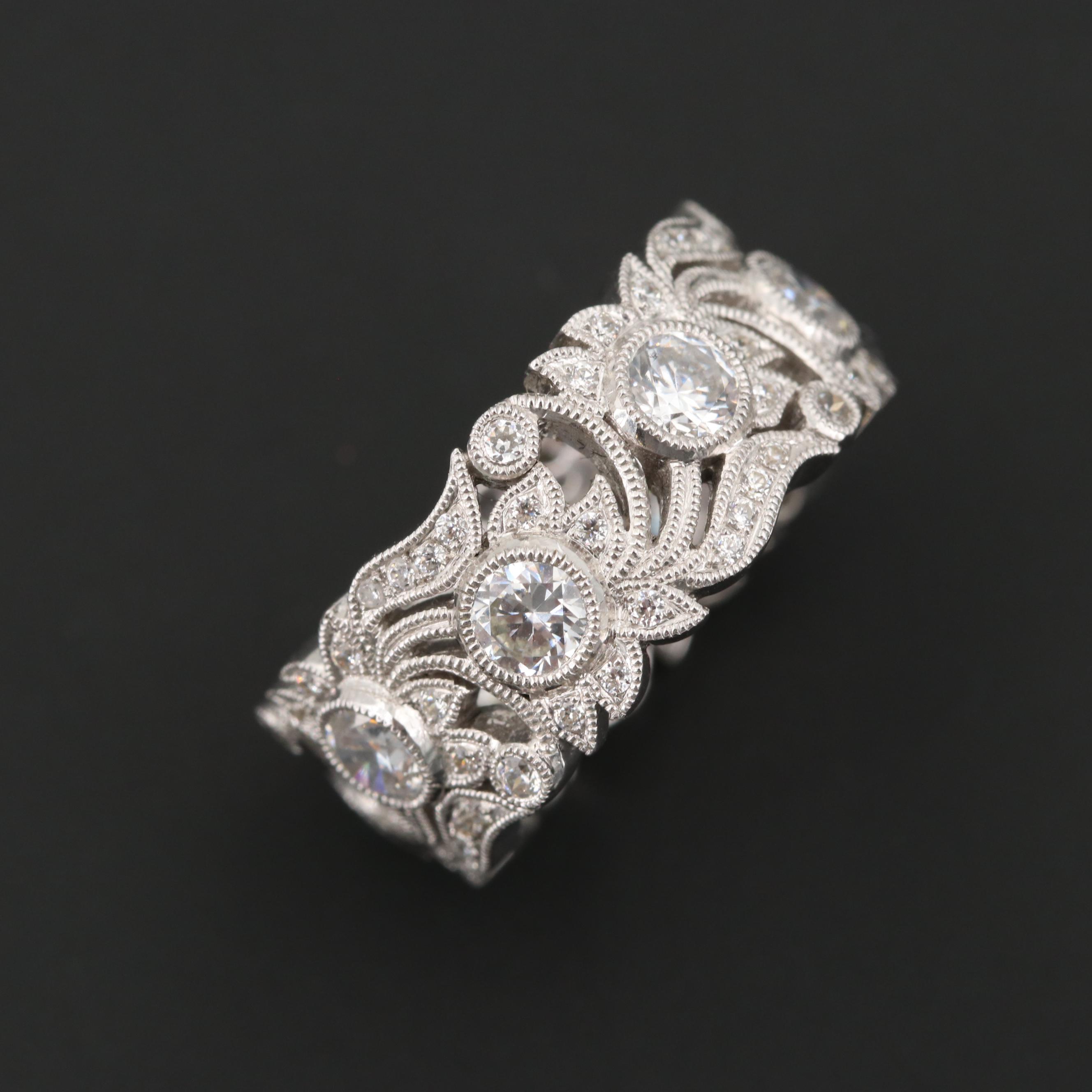 Sterling Silver Cubic Zirconia Eternity Band