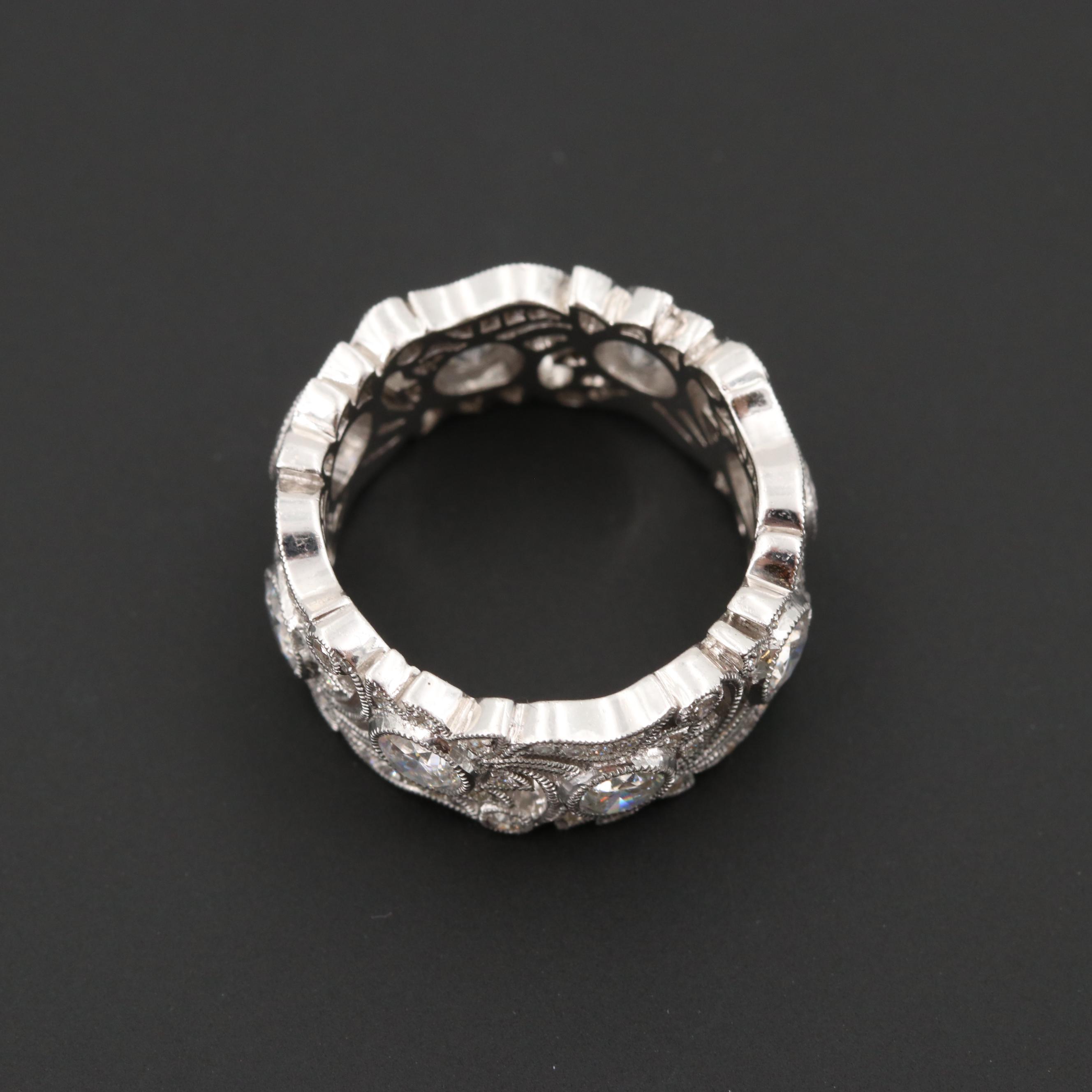 Sterling Silver Cubic Zirconia Eternity Band