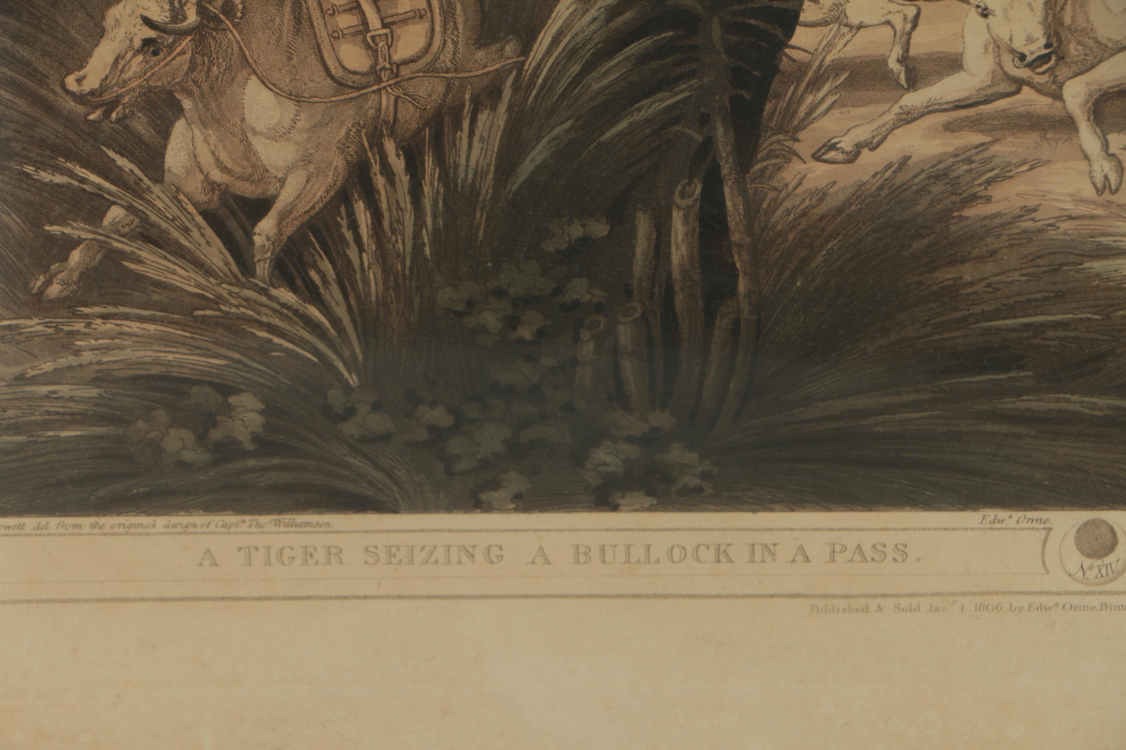 H. Merke Etchings after Samuel Howitt from "Oriental Field Sports"