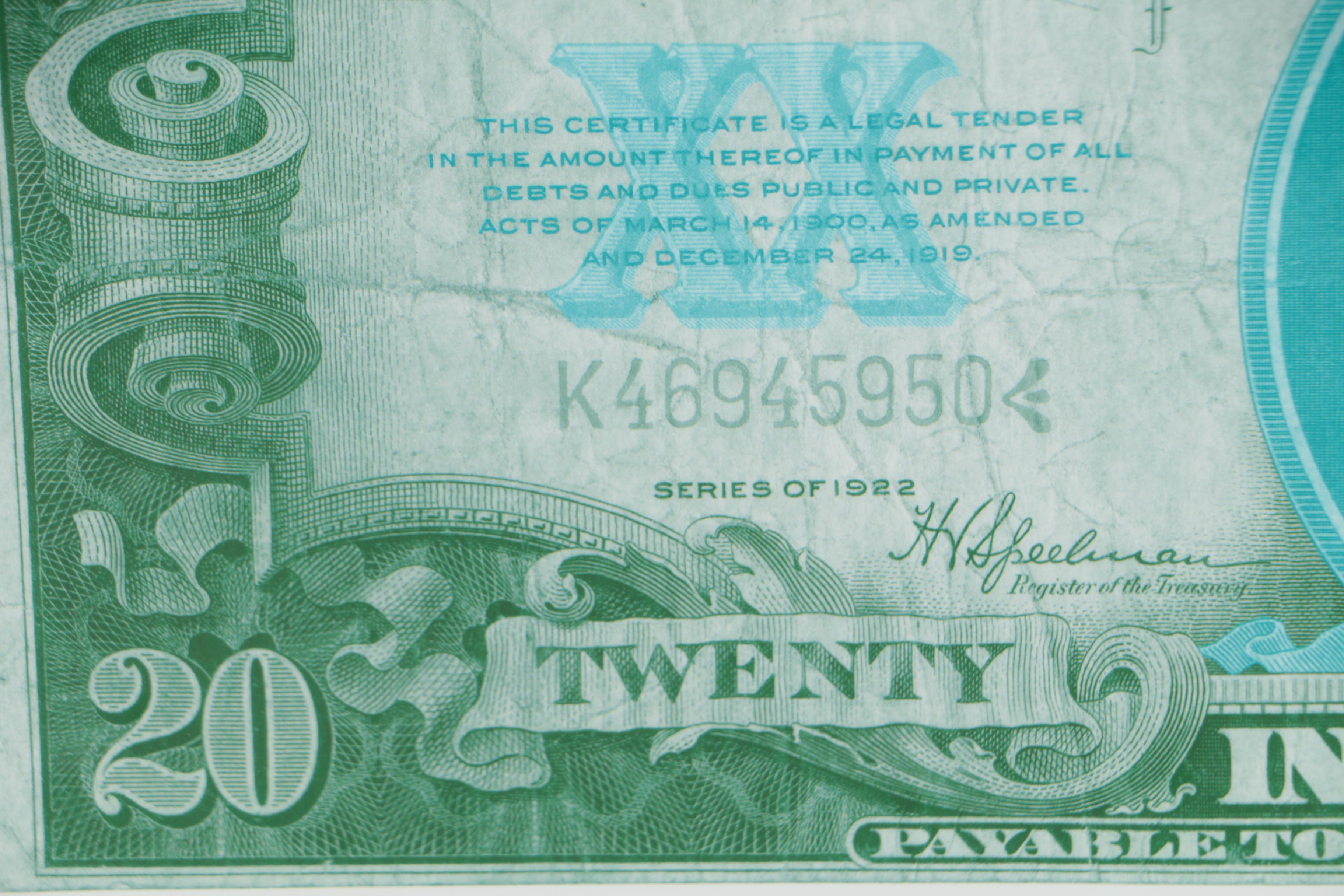 Giclées after Early 20th Century United States Currency