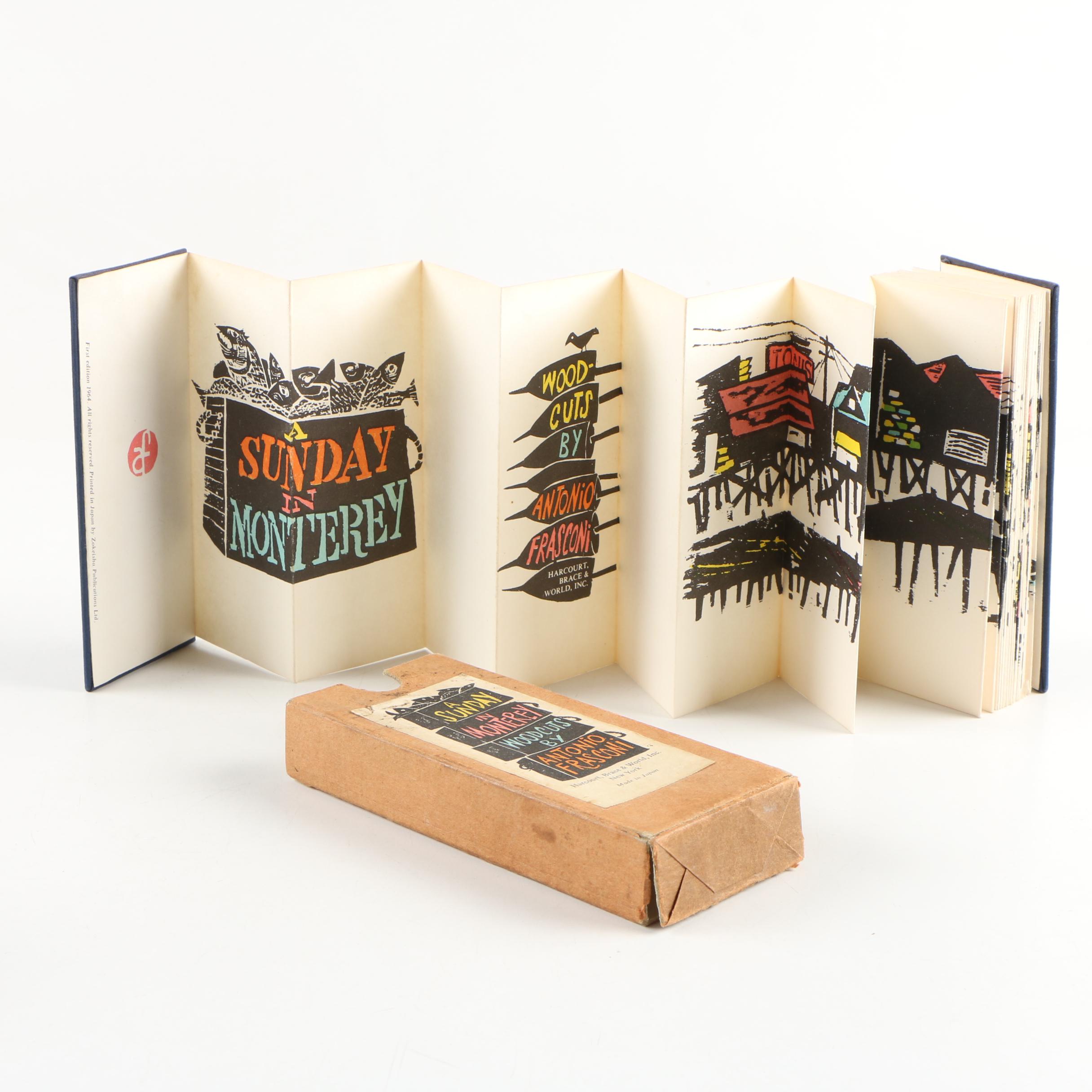 1964 First Edition "A Sunday in Monterey" by Antonio Frasconi