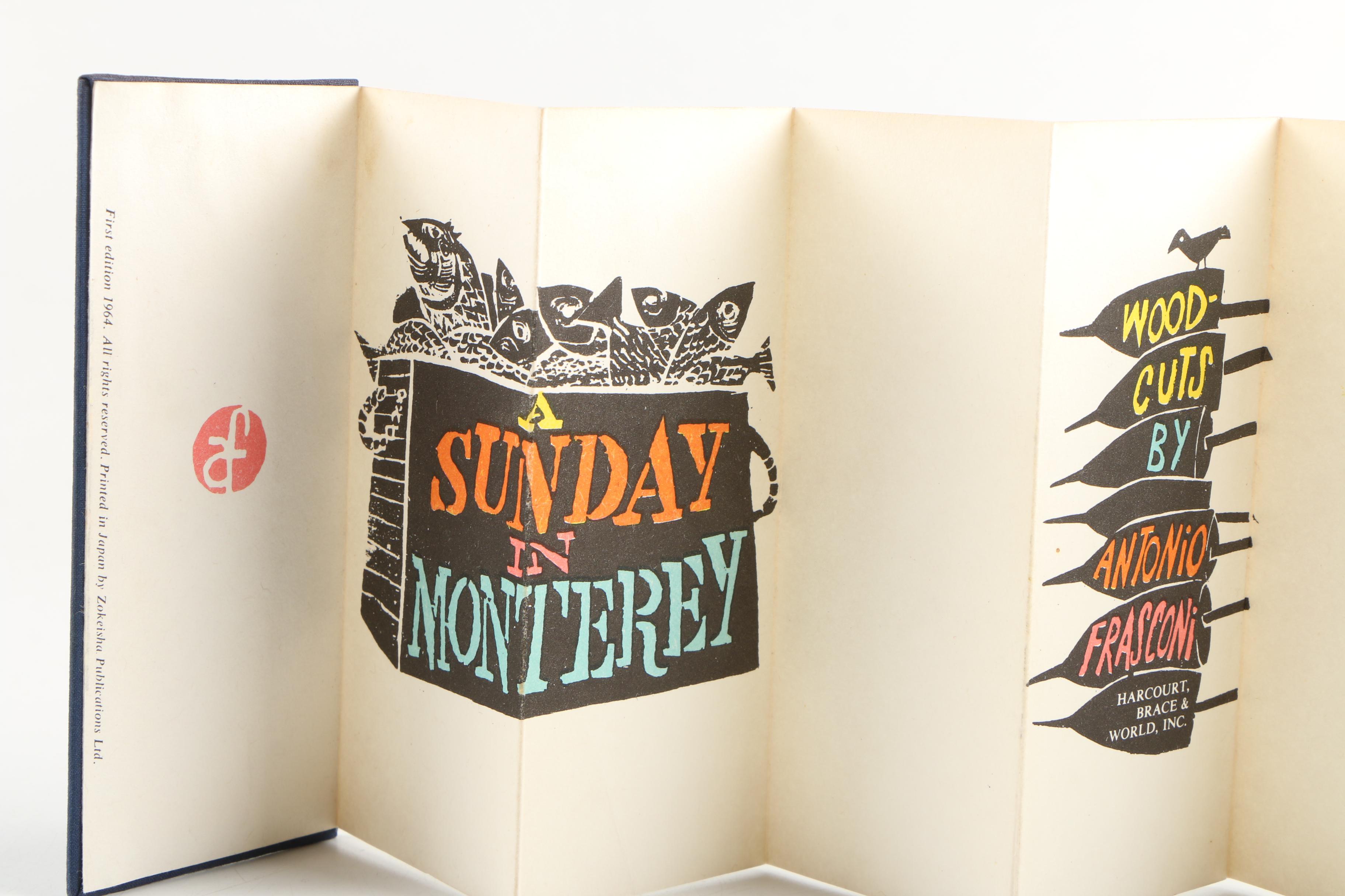 1964 First Edition "A Sunday in Monterey" by Antonio Frasconi