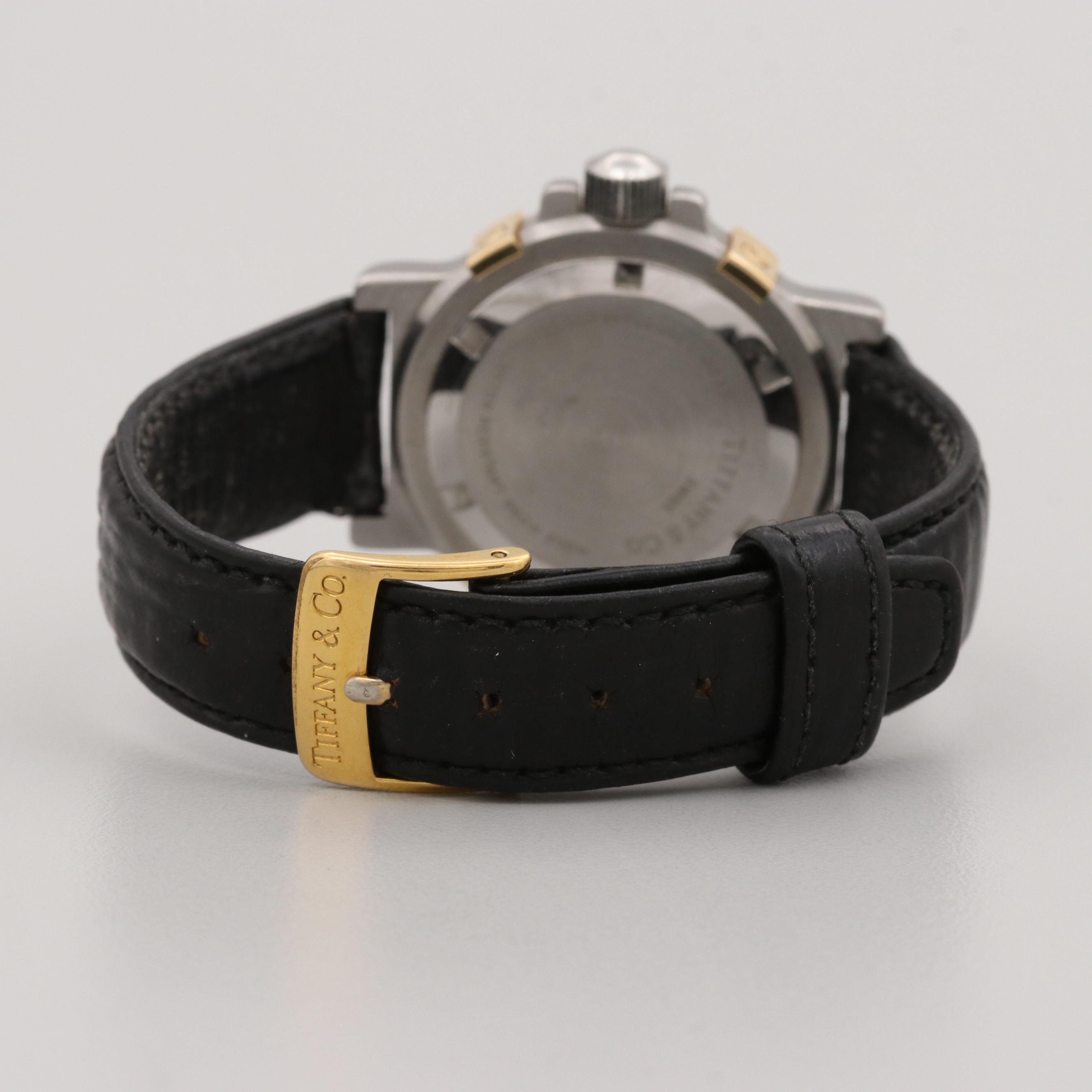 Vintage Tiffany & Co. Diver Stainless Steel and 18K Gold Quartz Watch