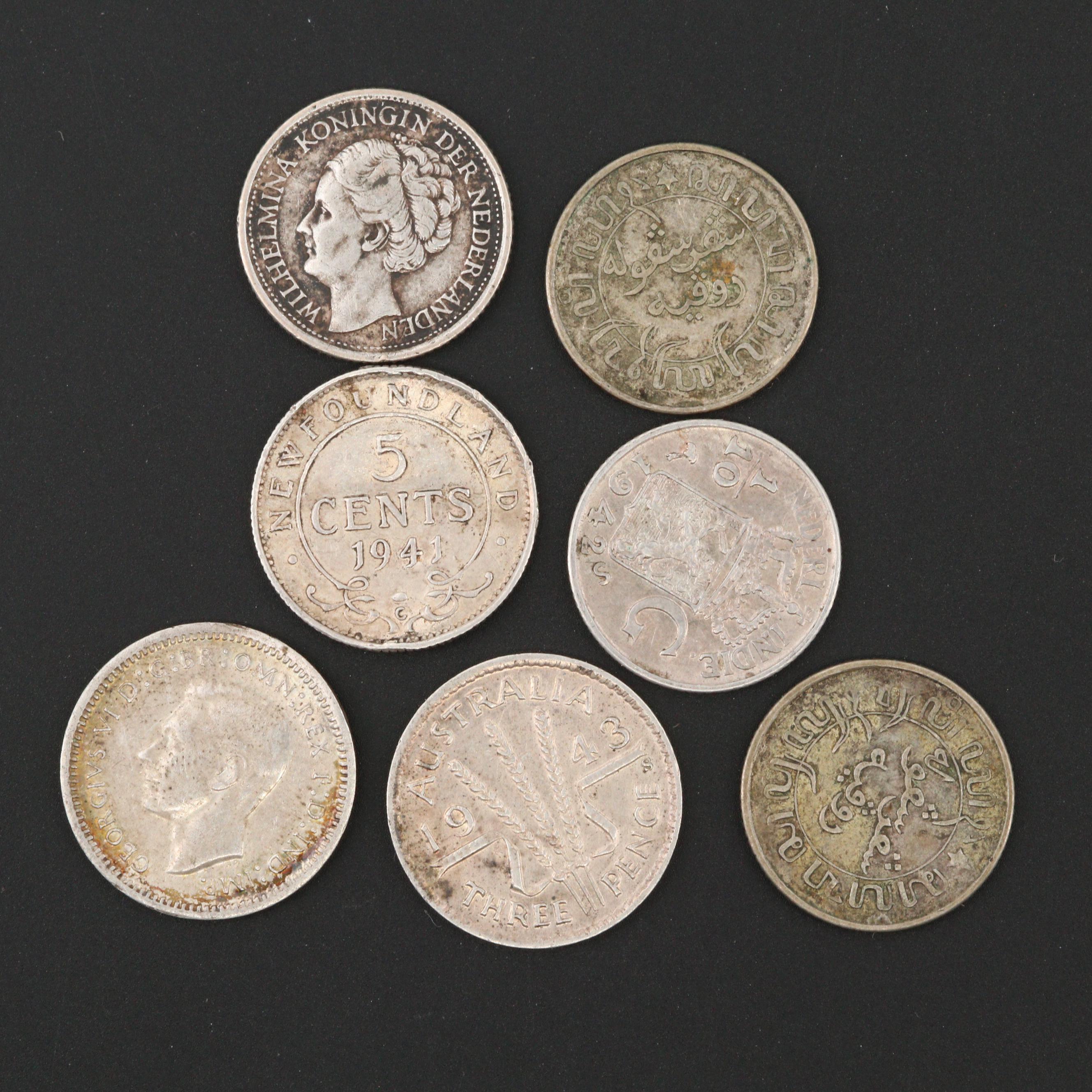 Fourteen Foreign Silver Coins