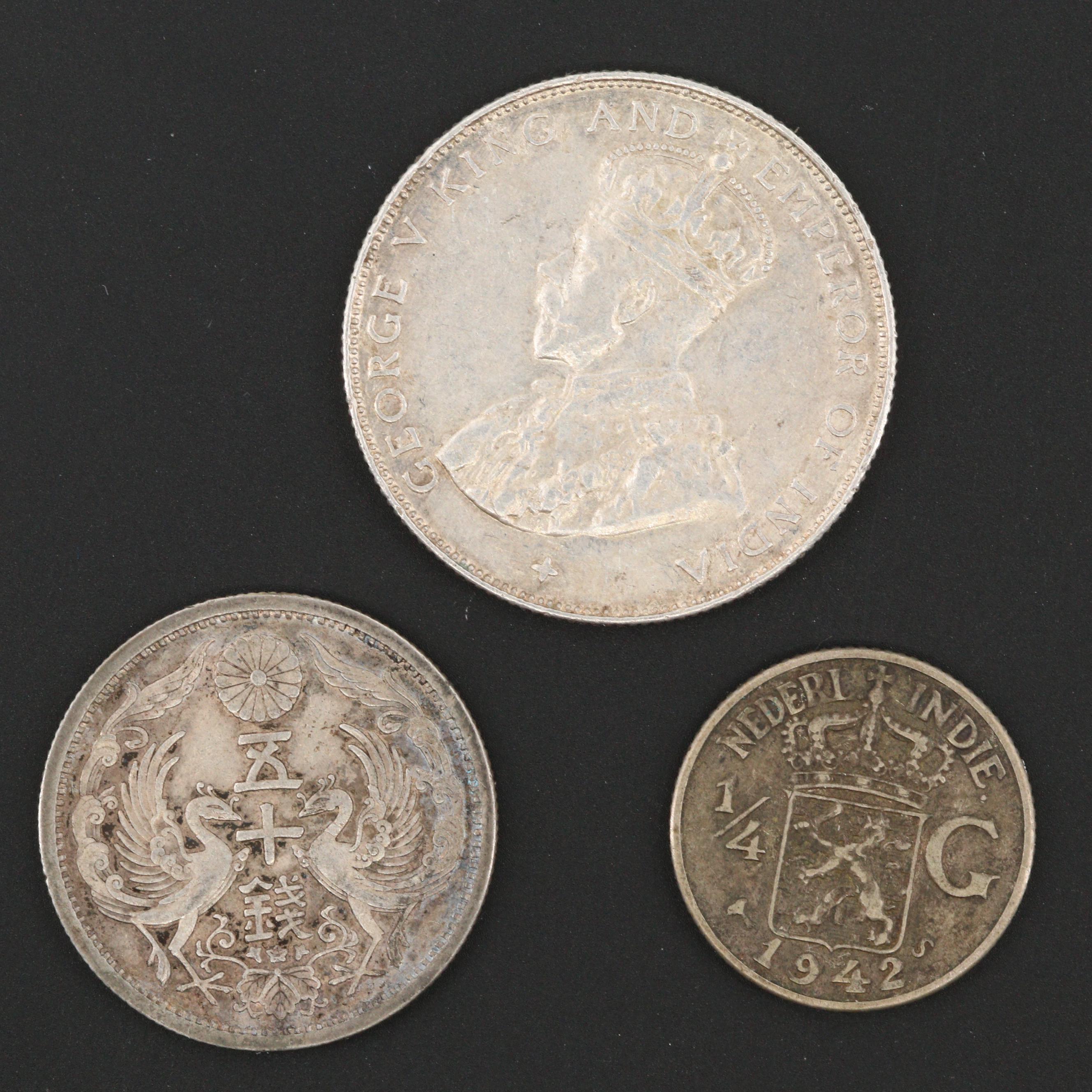 Fourteen Foreign Silver Coins