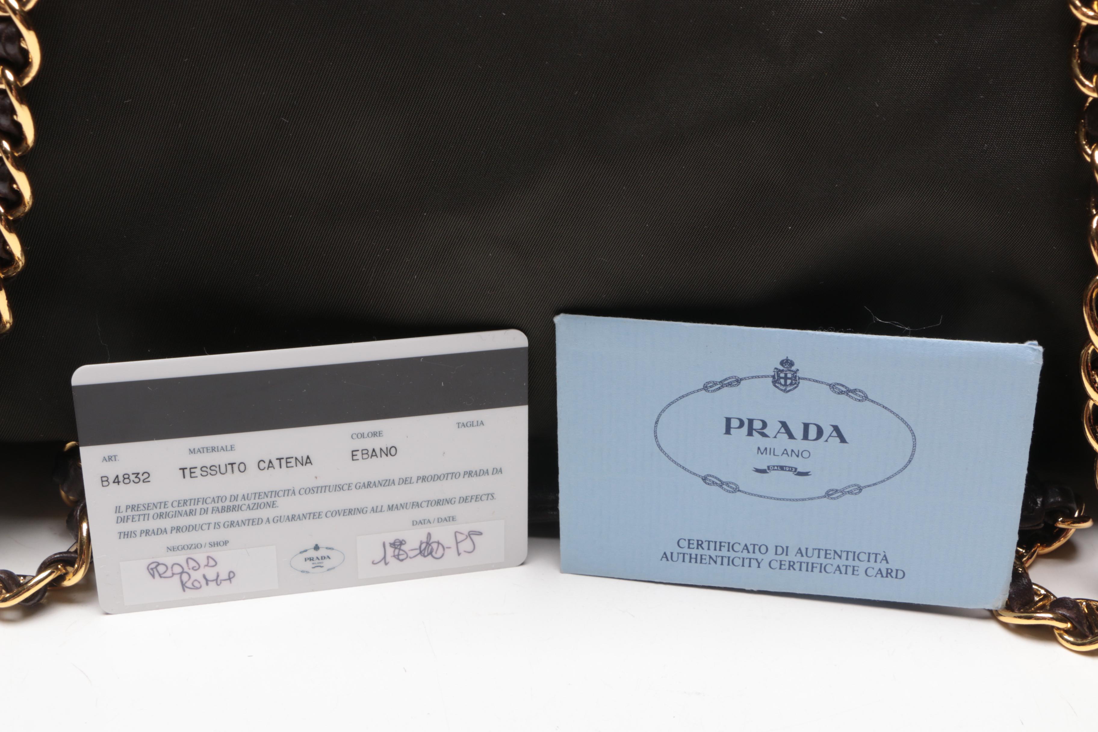 Prada Iridescent Green Nylon Tote Bag