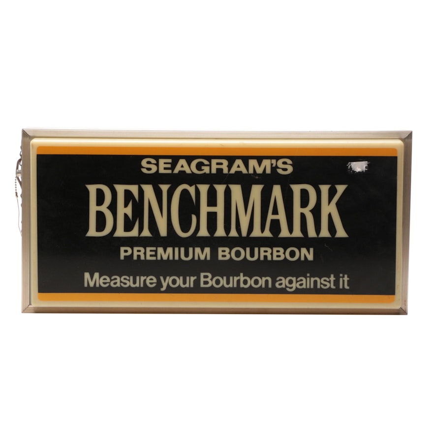 Seagrams's Benchmark Premium Bourbon Illuminated Electric Advertising Sign