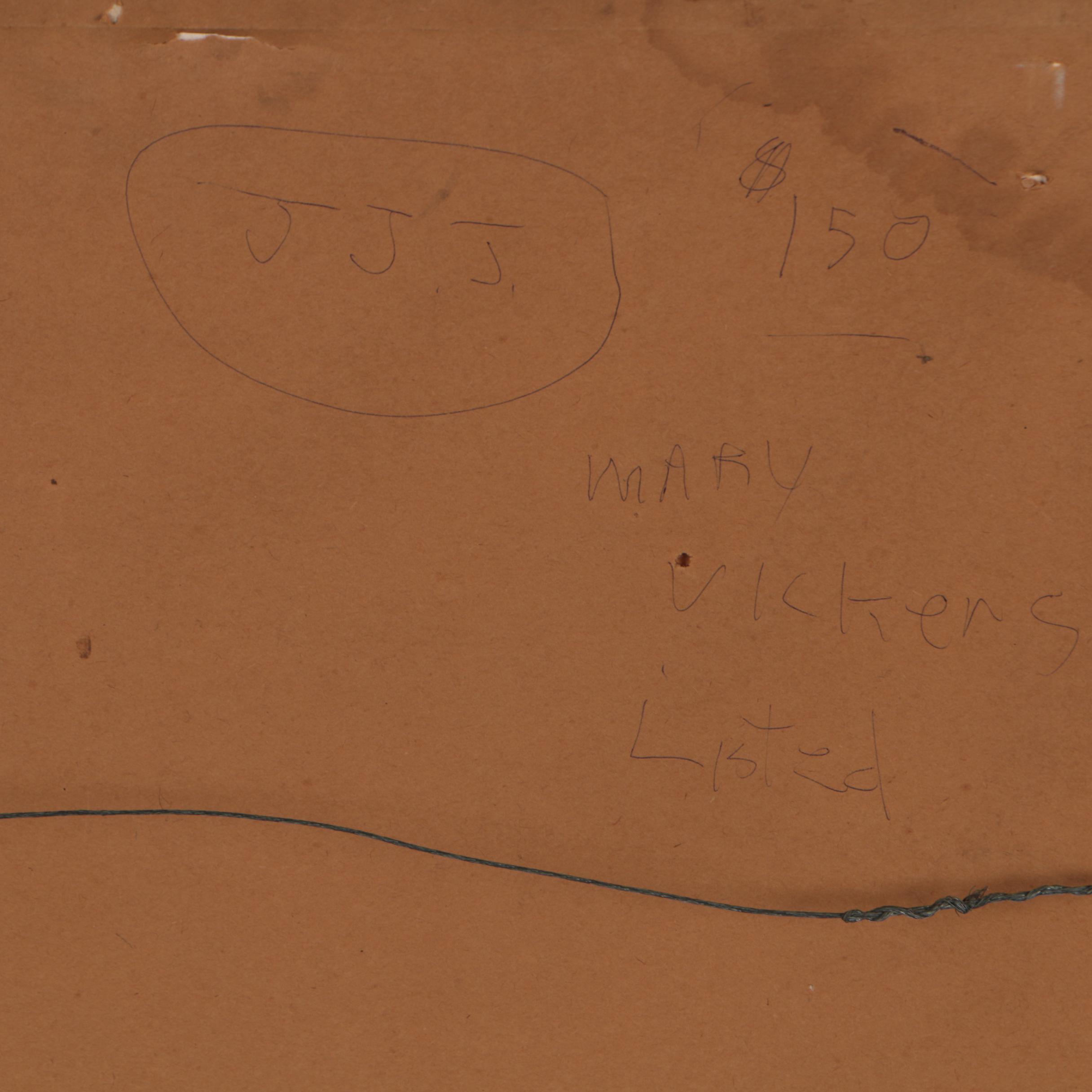 Mary Vickers Hand Colored Lithograph