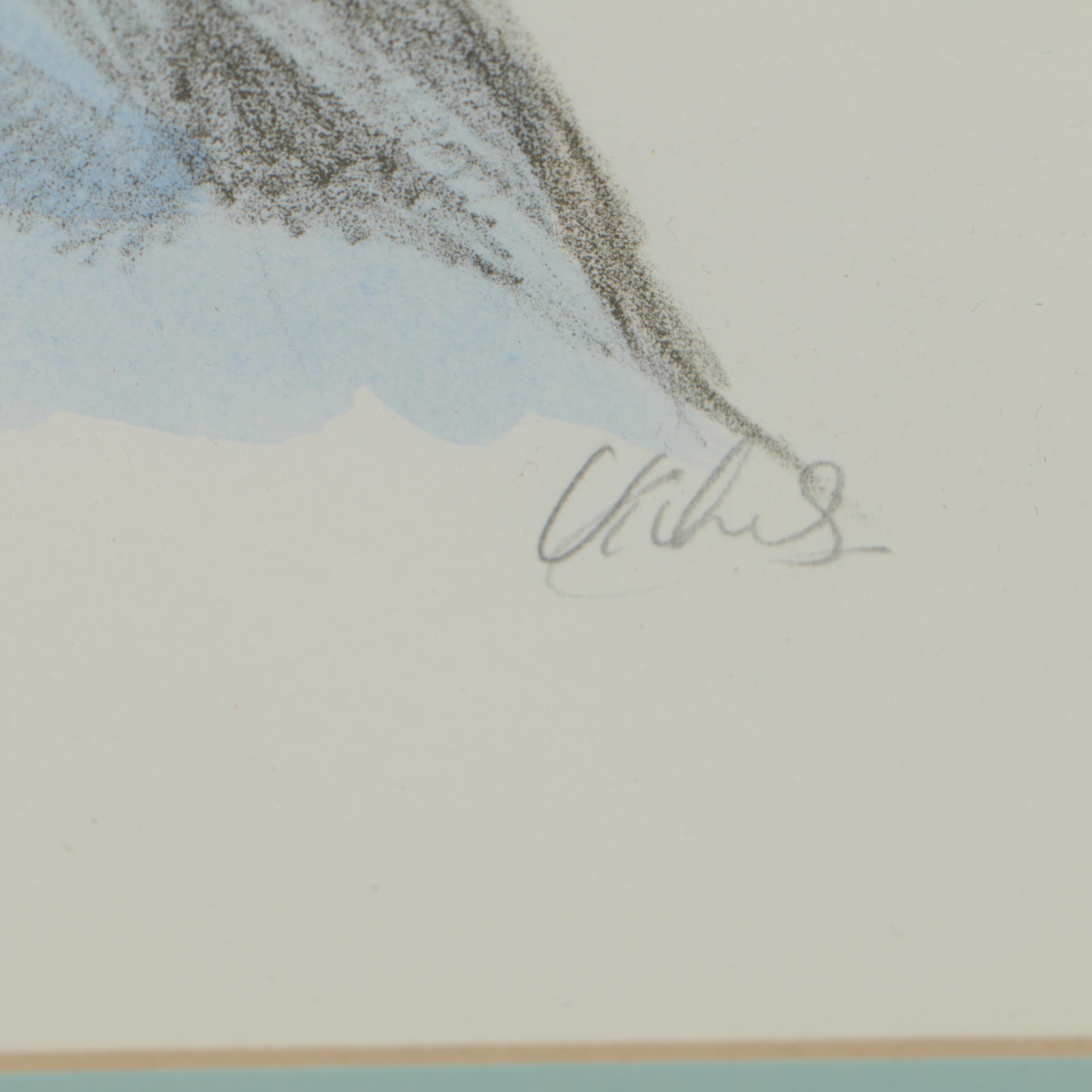 Mary Vickers Hand Colored Lithograph